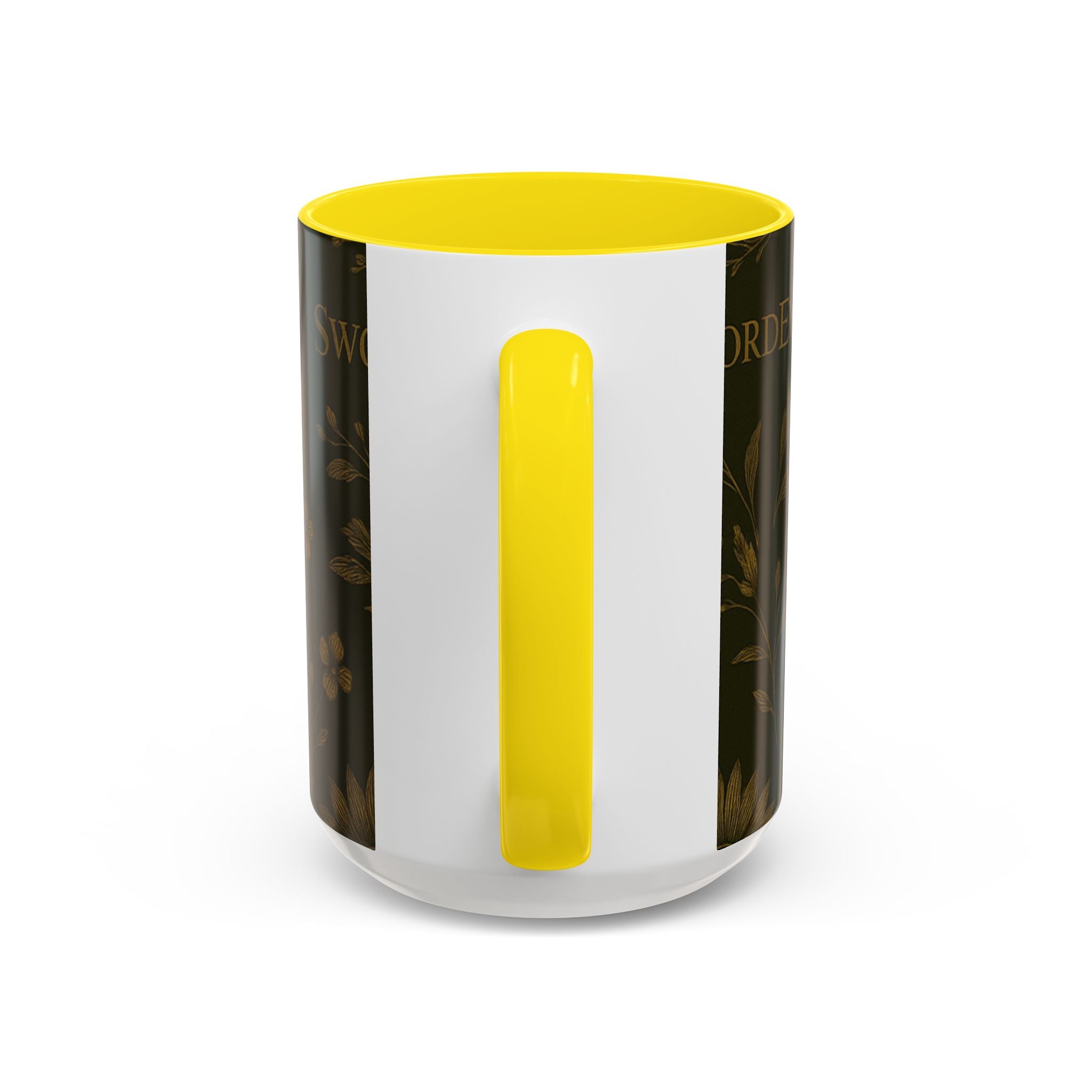 SEV ACCENT COFFEE MUG — DEEP OLIVE GOLD BOTANICAL — alternate view 58 of 68