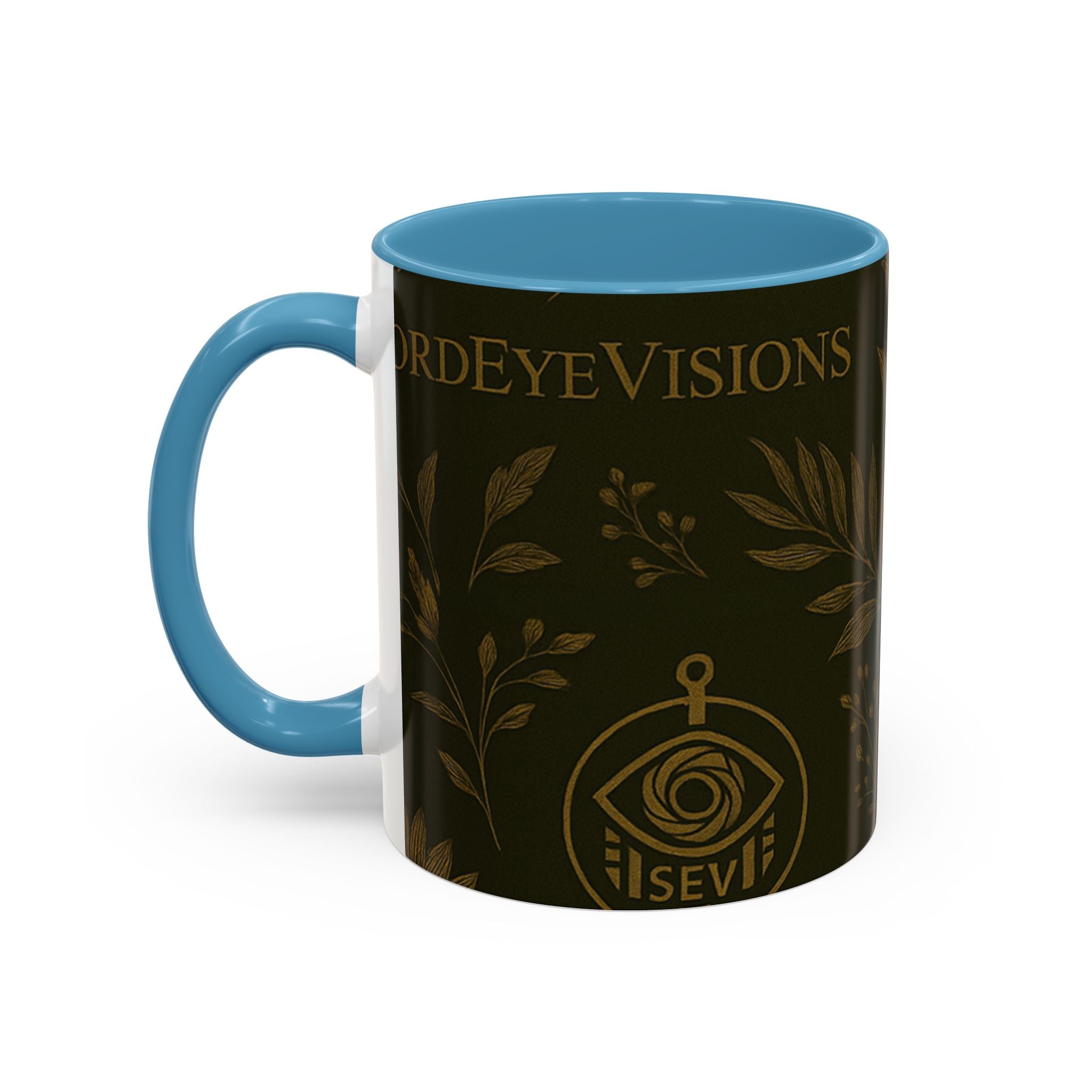 SEV ACCENT COFFEE MUG — DEEP OLIVE GOLD BOTANICAL — alternate view 42 of 68