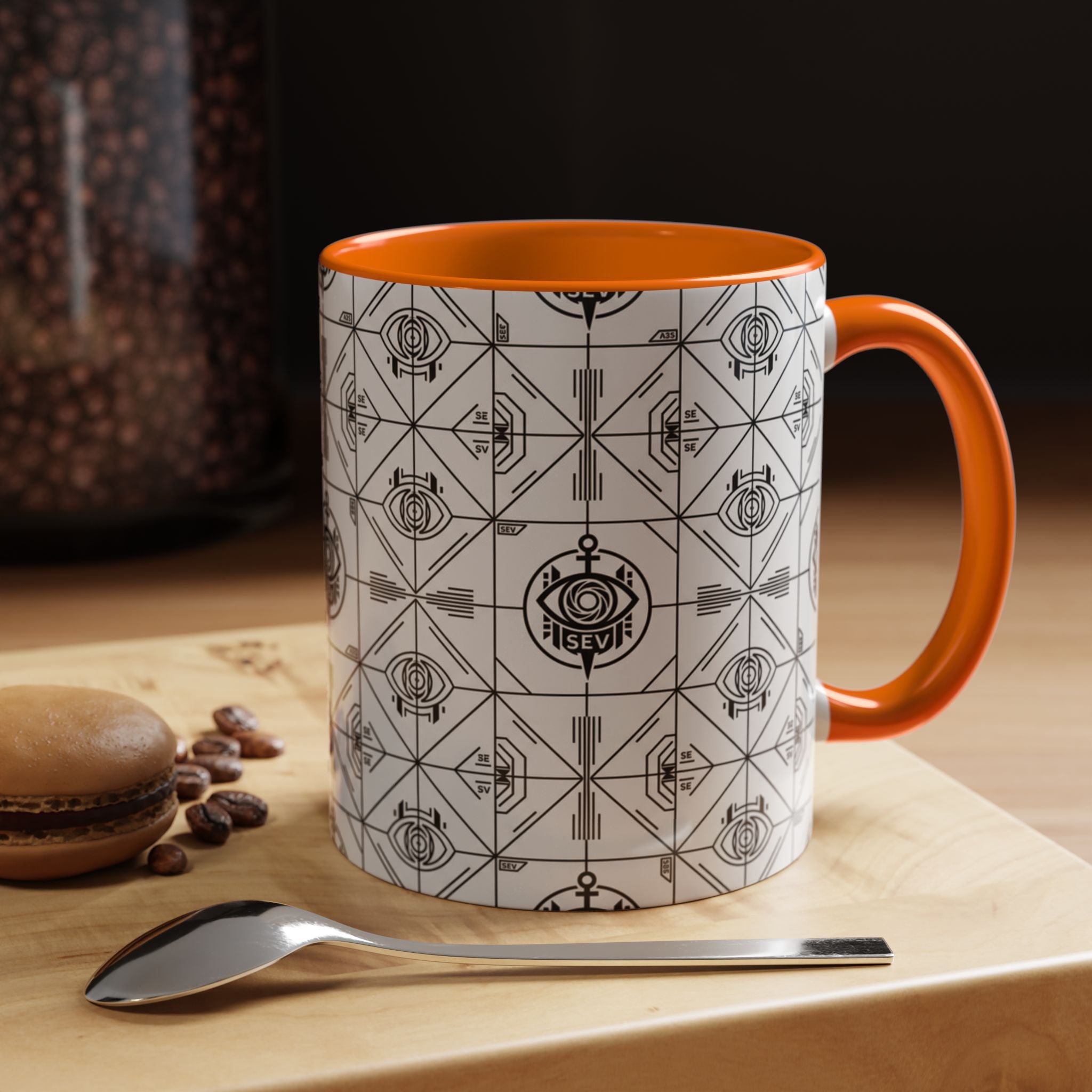 SEV ACCENT COFFEE MUG — PRECISION MONO BLACK — alternate view 50 of 68