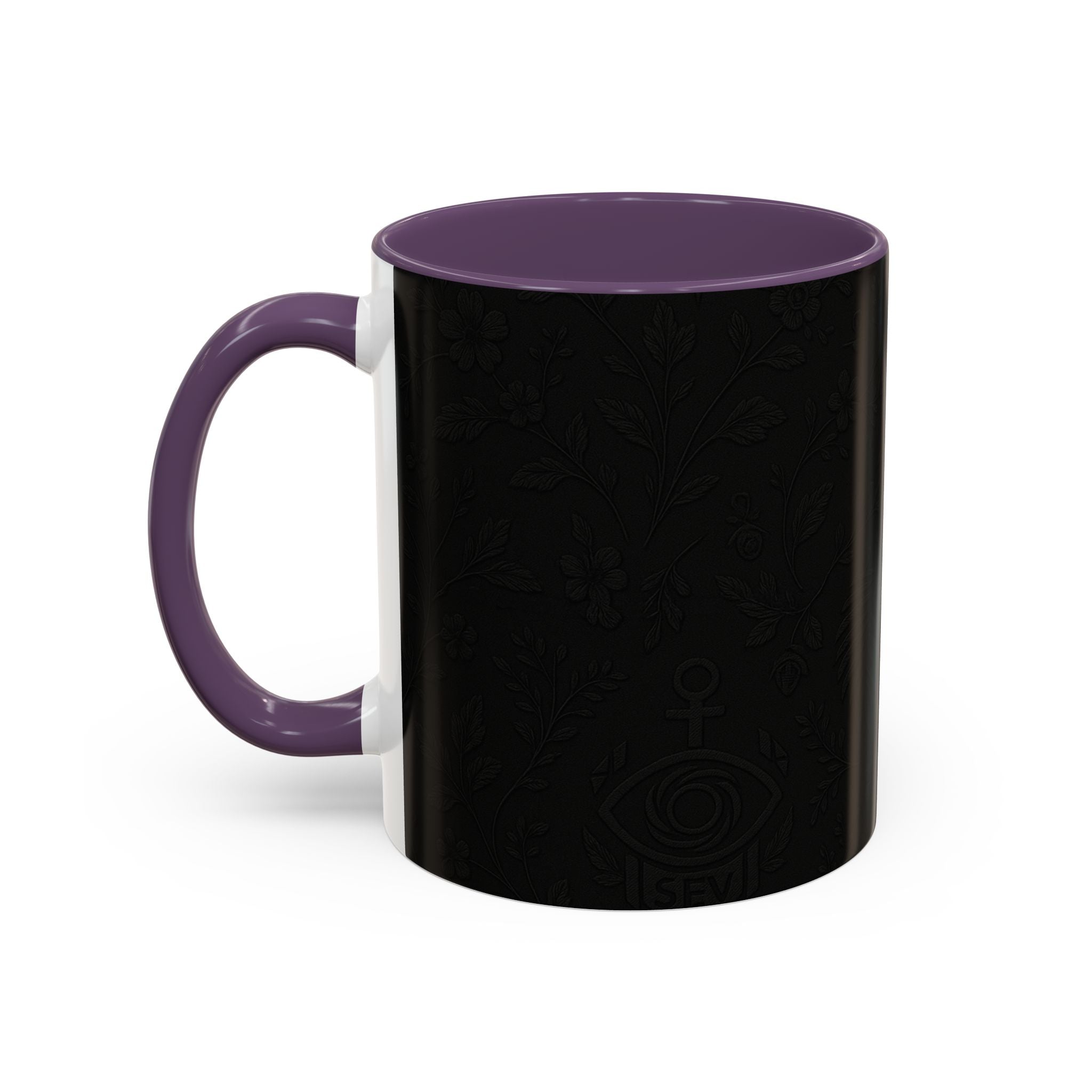 SEV ACCENT COFFEE MUG — NOIR GRAPHITE SUBTLE BOTANICAL — alternate view 63 of 68