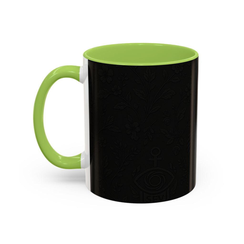 SEV ACCENT COFFEE MUG — NOIR GRAPHITE SUBTLE BOTANICAL — alternate view 60 of 68