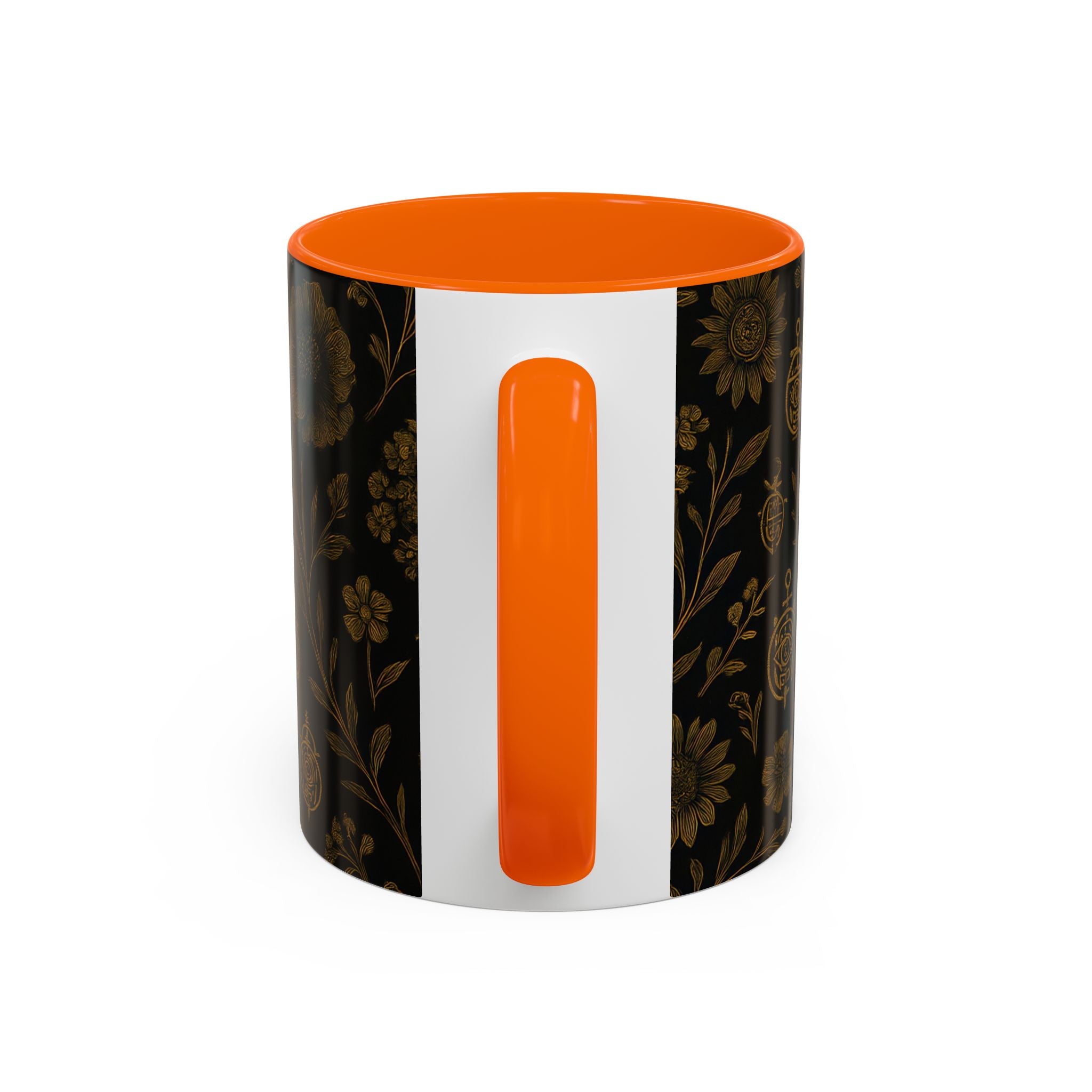SEV ACCENT COFFEE MUG — NOIR GRAPHITE DEEP ANTIQUE GOLD FLORAL — alternate view 49 of 68