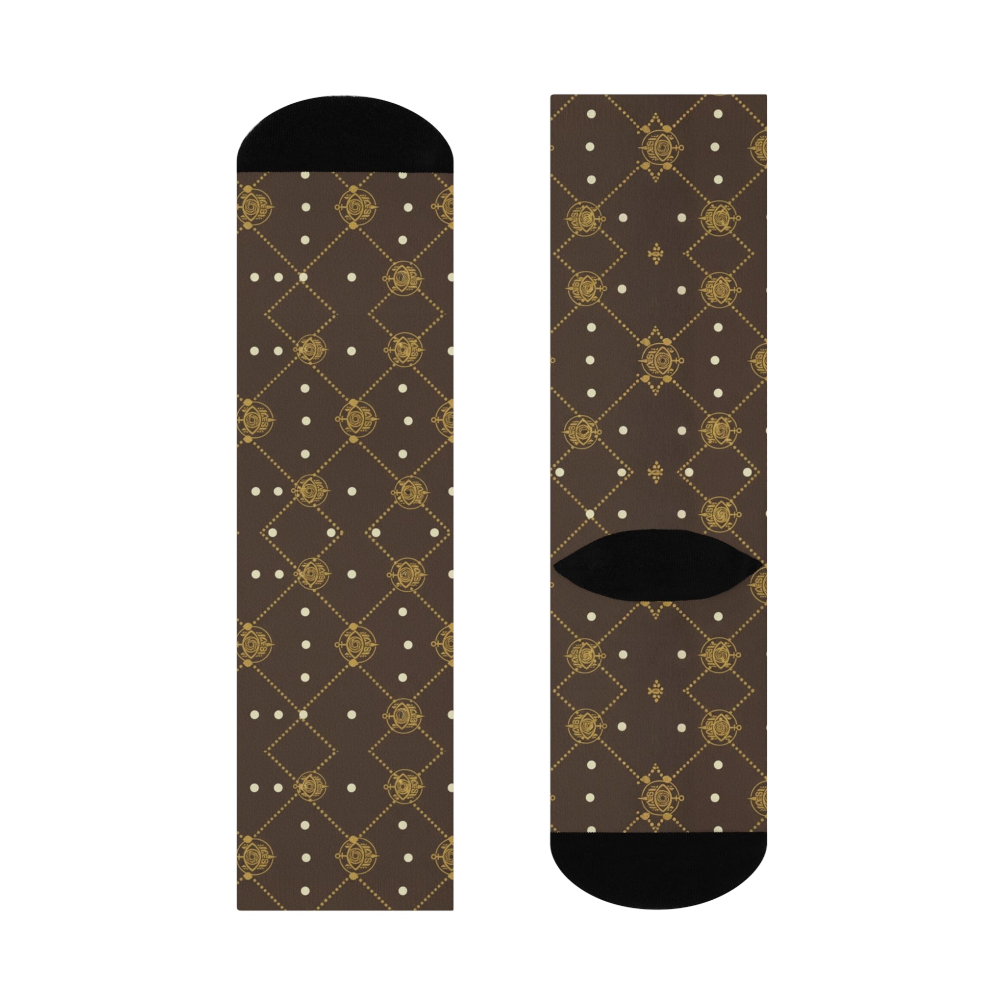 Deep Cocoa Socks — SEV Diamond Monogram — alternate view 4 of 4