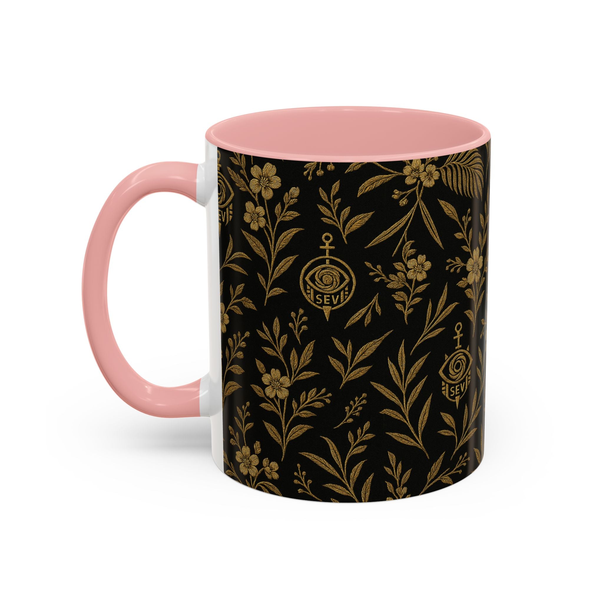 SEV ACCENT COFFEE MUG — TRUE NOIR RICH GOLD BOTANICAL — alternate view 24 of 68