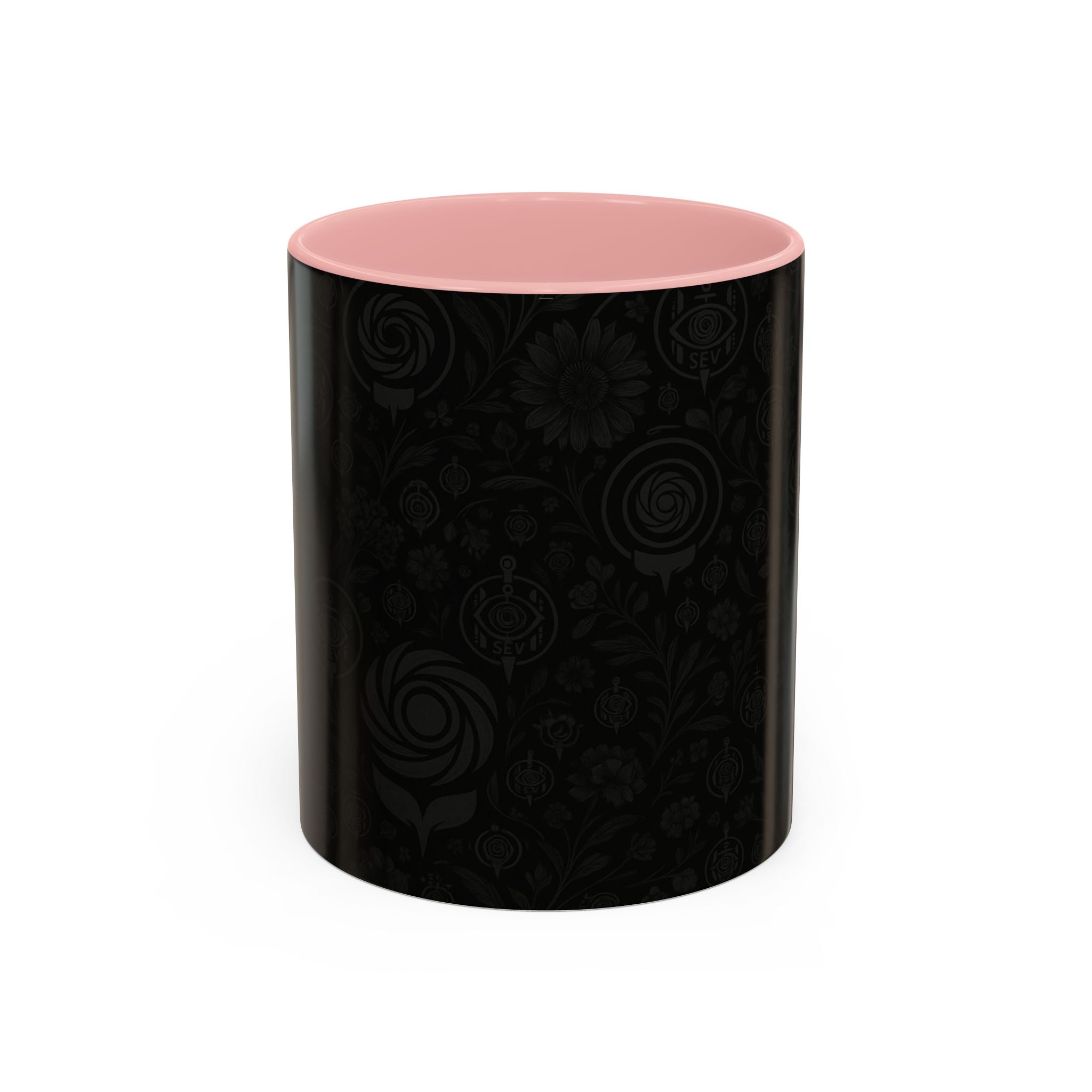 SEV ACCENT COFFEE MUG — COOL NOIR GRAPHITE FLORAL — alternate view 4 of 68