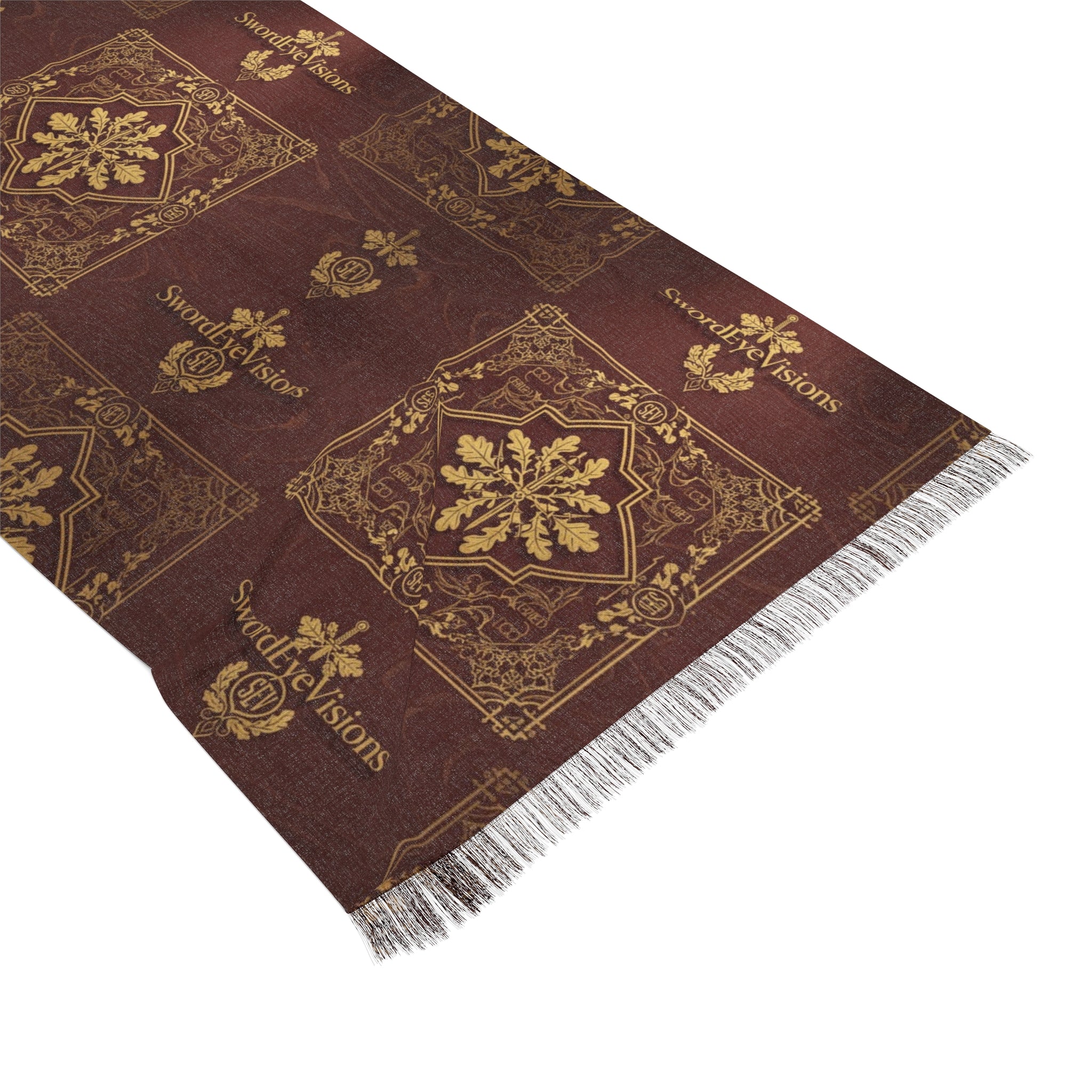 Imperial Burgundy Gold Scarf — SEV Shadow Layer V2 — alternate view 2 of 6