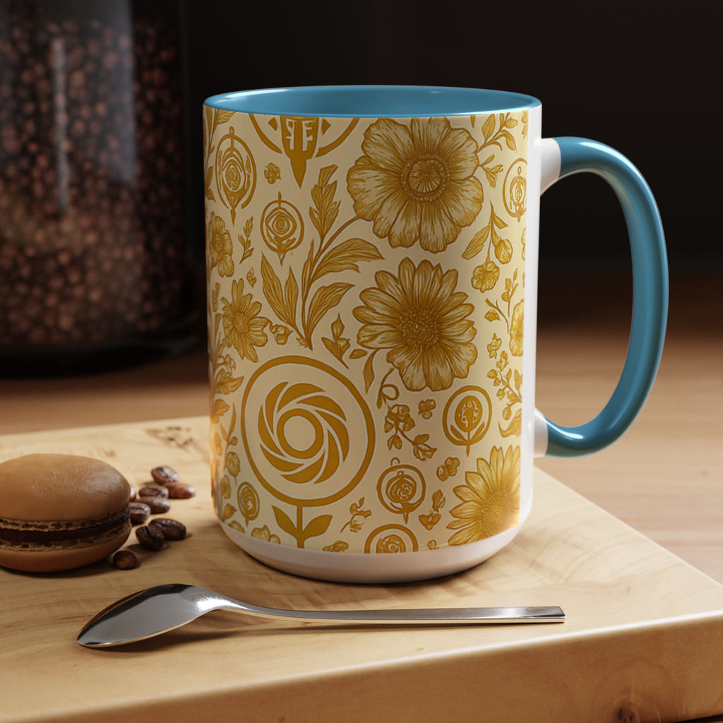 SEV ACCENT COFFEE MUG — GOLDCREAM FLORAL — alternate view 47 of 68