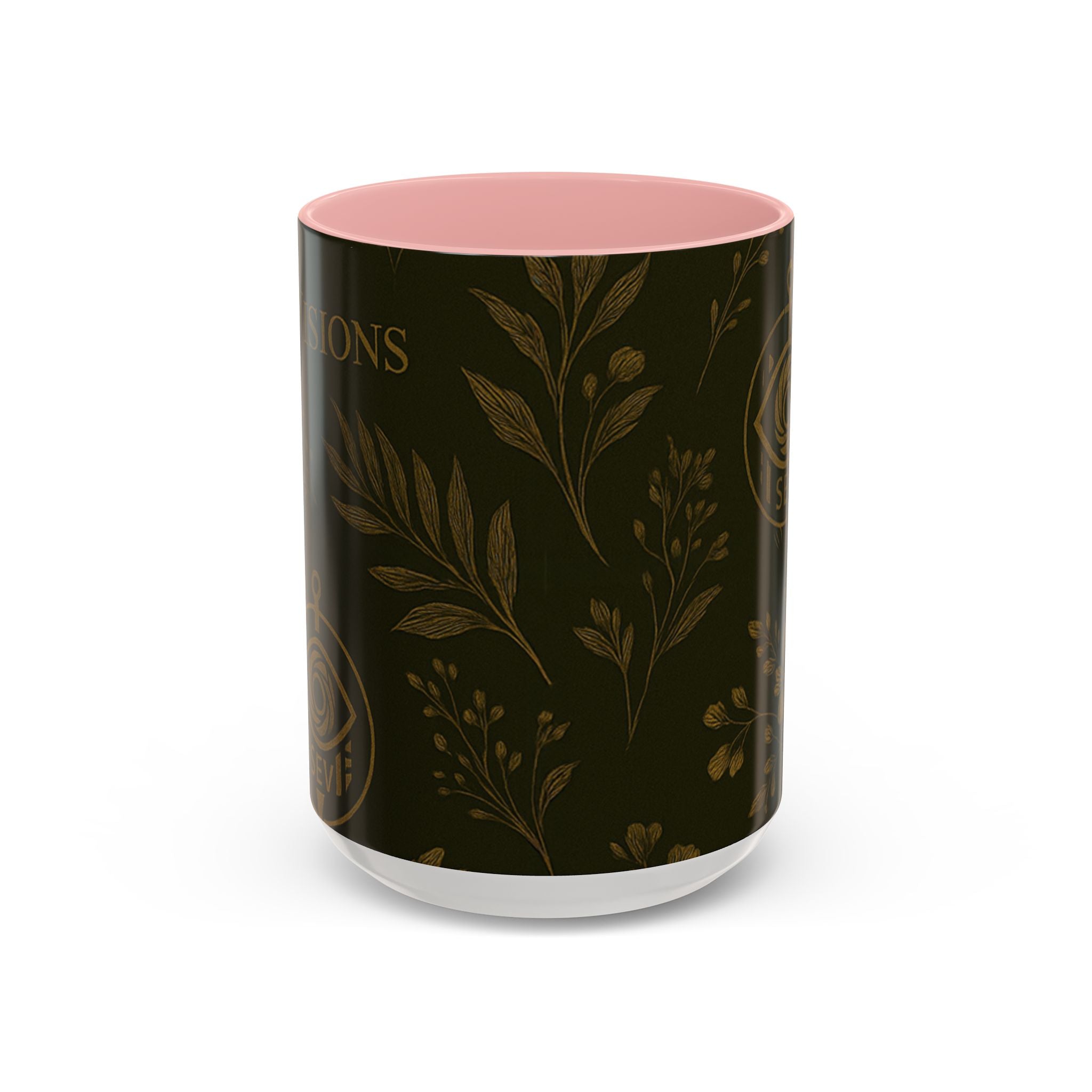 SEV ACCENT COFFEE MUG — DEEP OLIVE GOLD BOTANICAL — alternate view 7 of 68