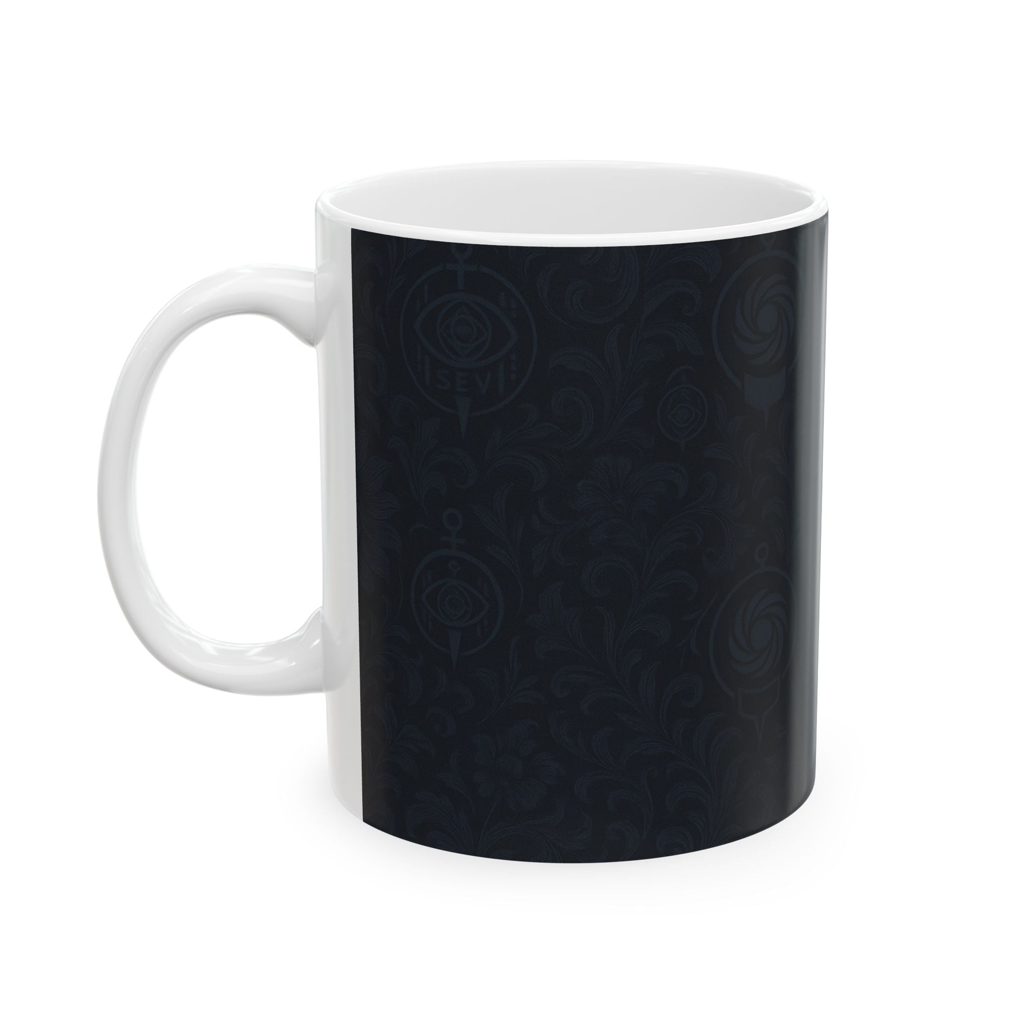 SEV CERAMIC MUG — MIDNIGHT NAVY FLORAL — alternate view 3 of 7