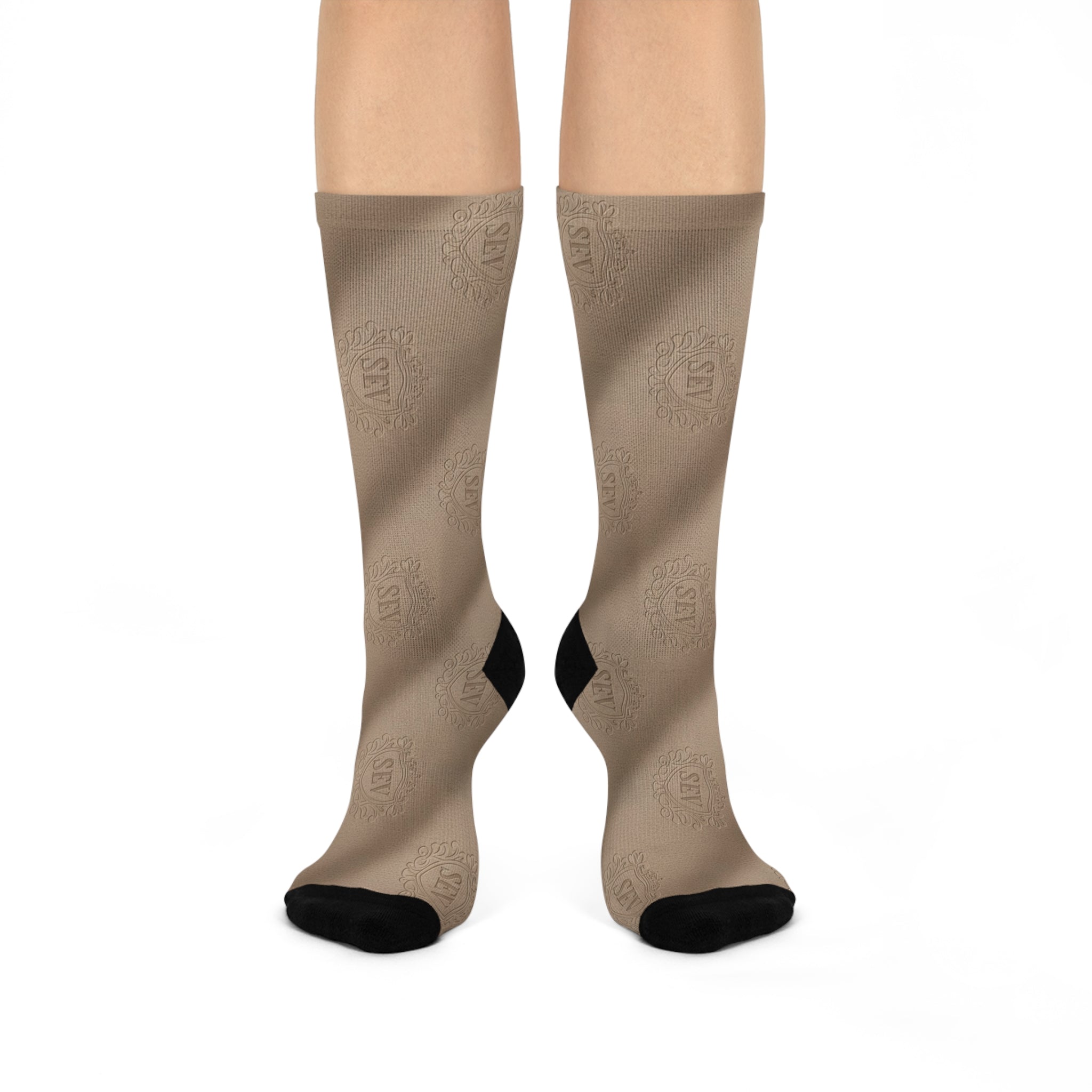 Refined Taupe Neutral Socks — SEV Raised Relief V3 — alternate view 1 of 4