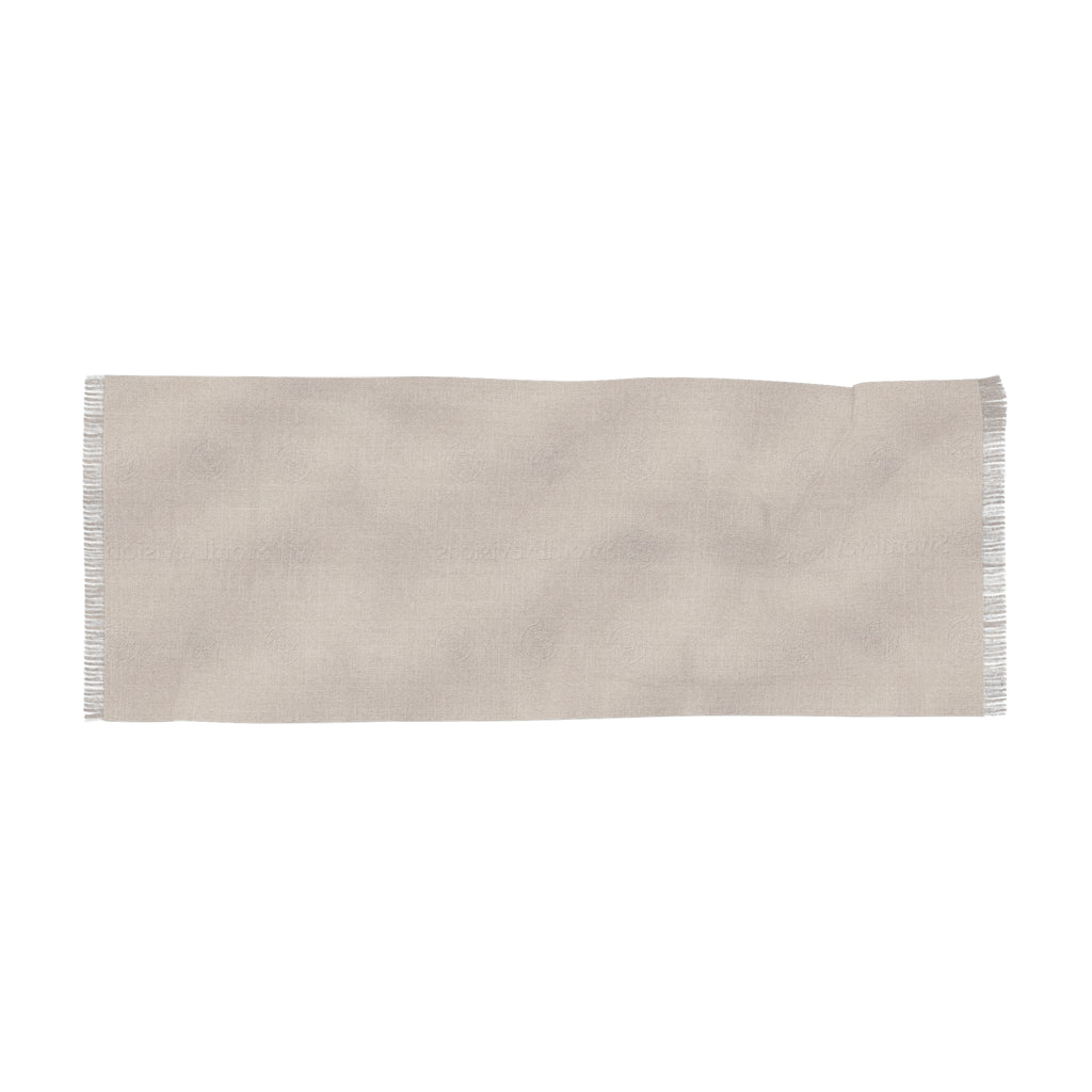 Refined Taupe Neutral Scarf — SEV Raised Relief Pattern — alternate view 4 of 6