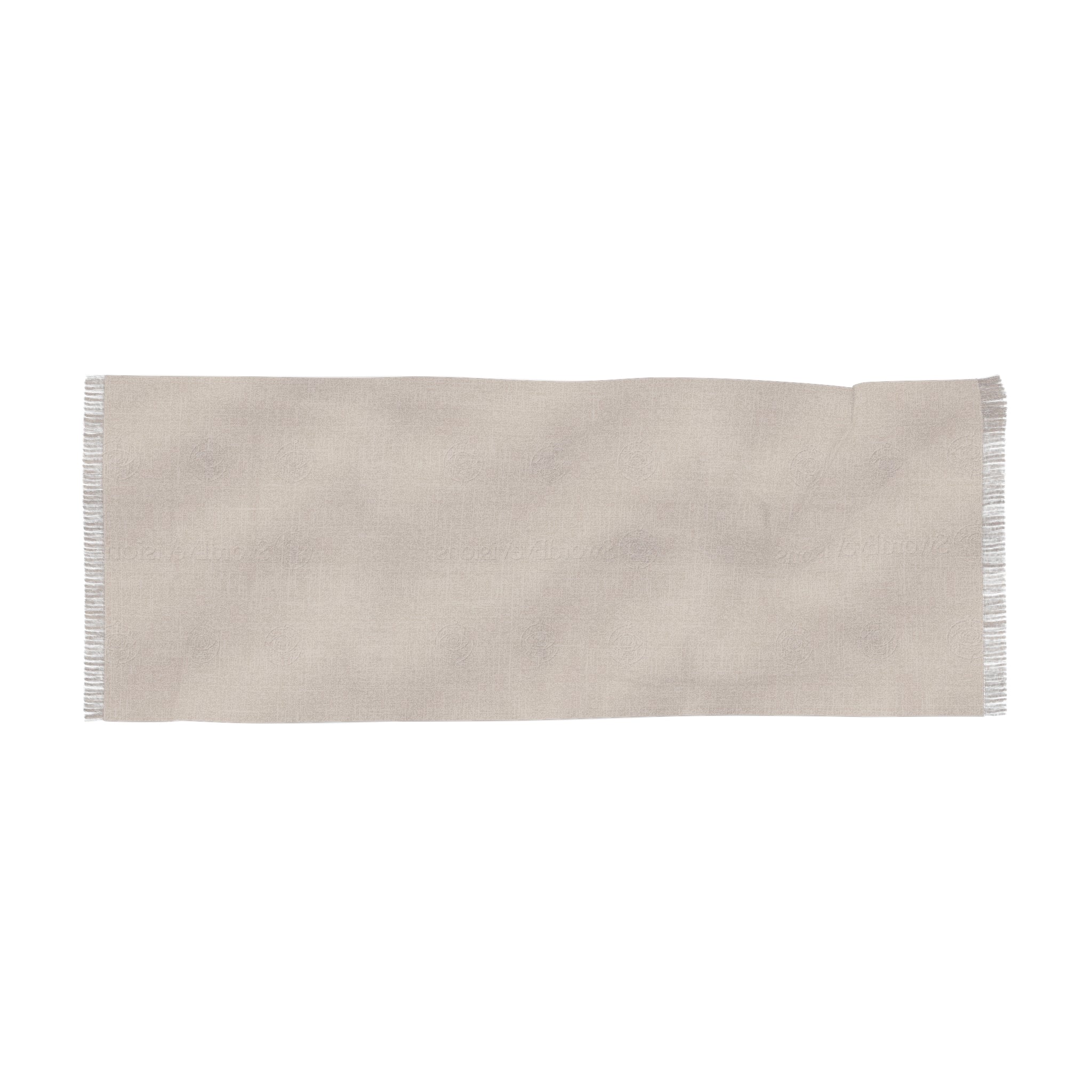 Refined Taupe Neutral Scarf — SEV Raised Relief Pattern — alternate view 4 of 6