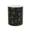 SEV CERAMIC MUG — DEEP NAVY GOLD BOTANICAL — alternate view 1 of 7