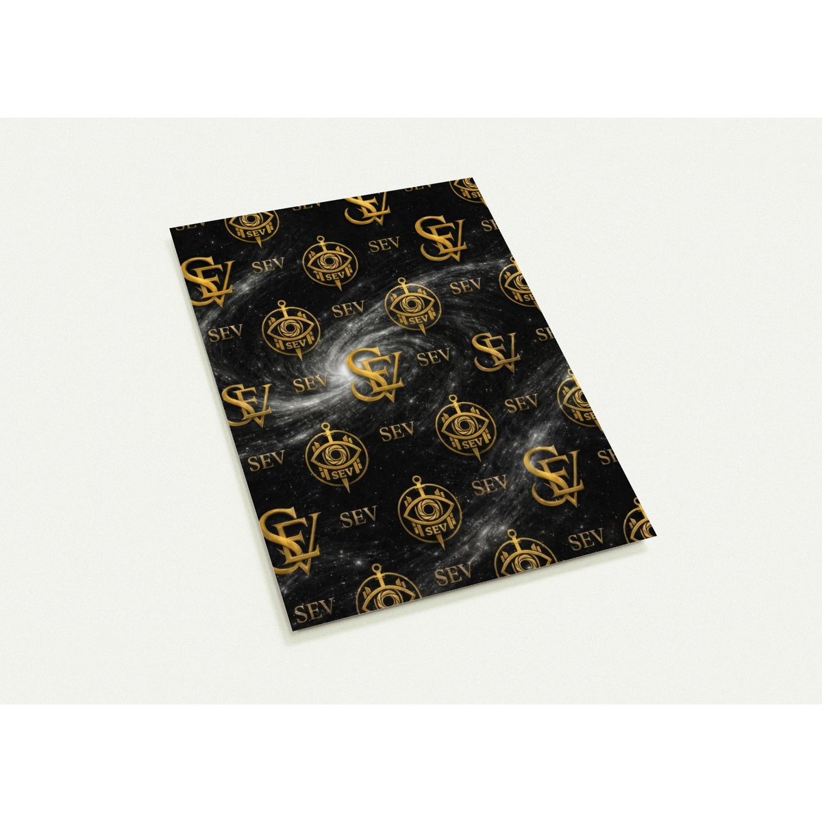 Celestial Aurum Veil art card set with antique-gold celestial design