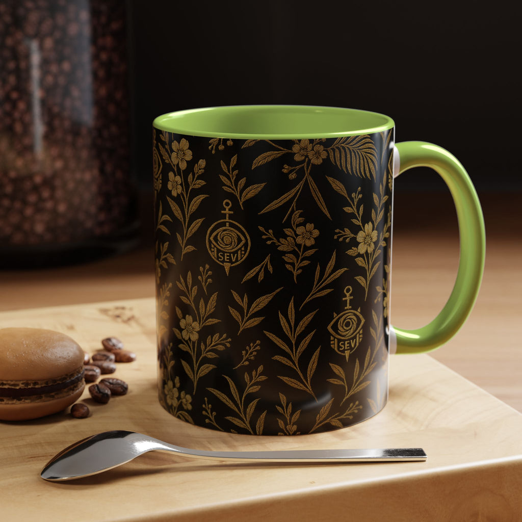 SEV ACCENT COFFEE MUG — TRUE NOIR RICH GOLD BOTANICAL — alternate view 62 of 68
