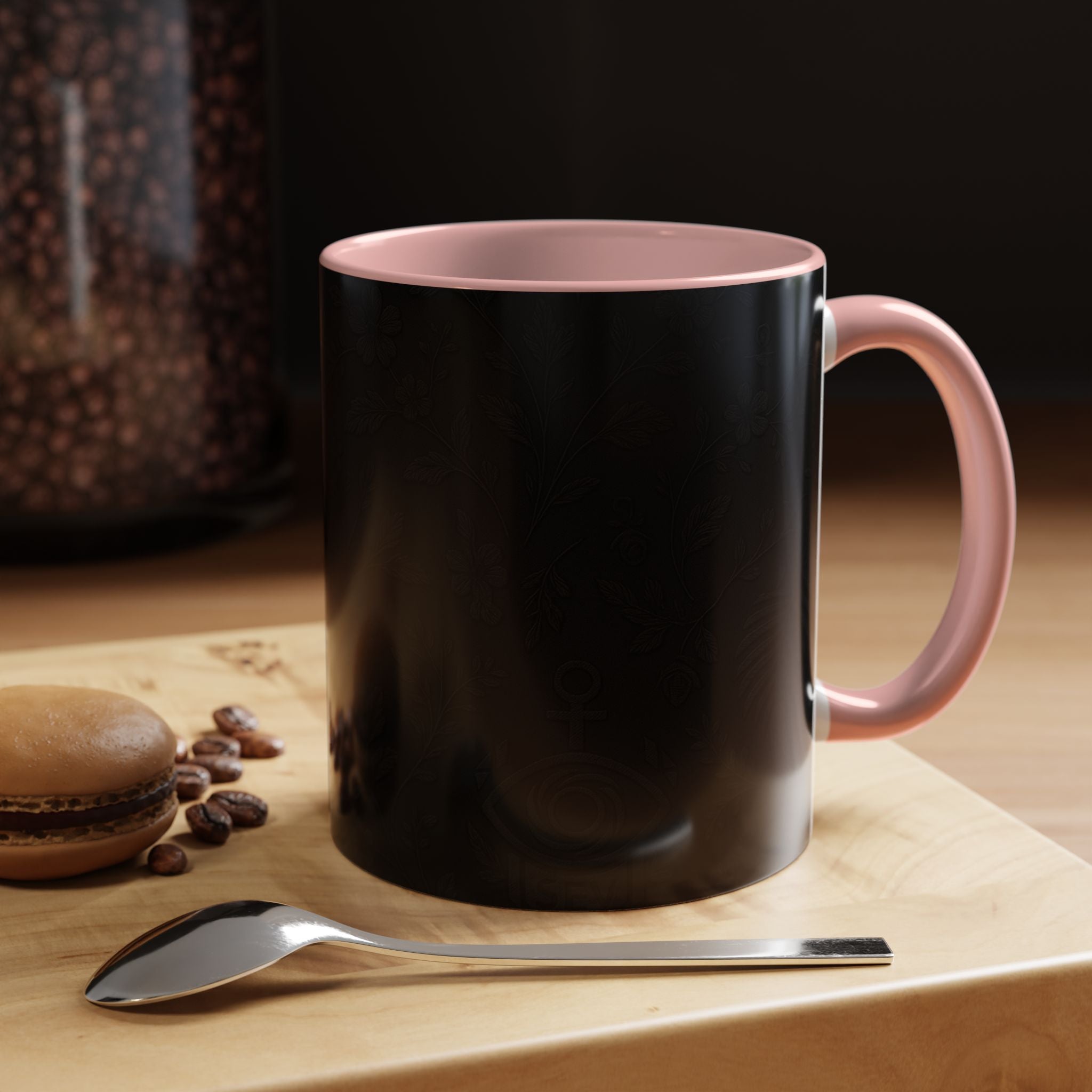 SEV ACCENT COFFEE MUG — NOIR GRAPHITE SUBTLE BOTANICAL — alternate view 26 of 68
