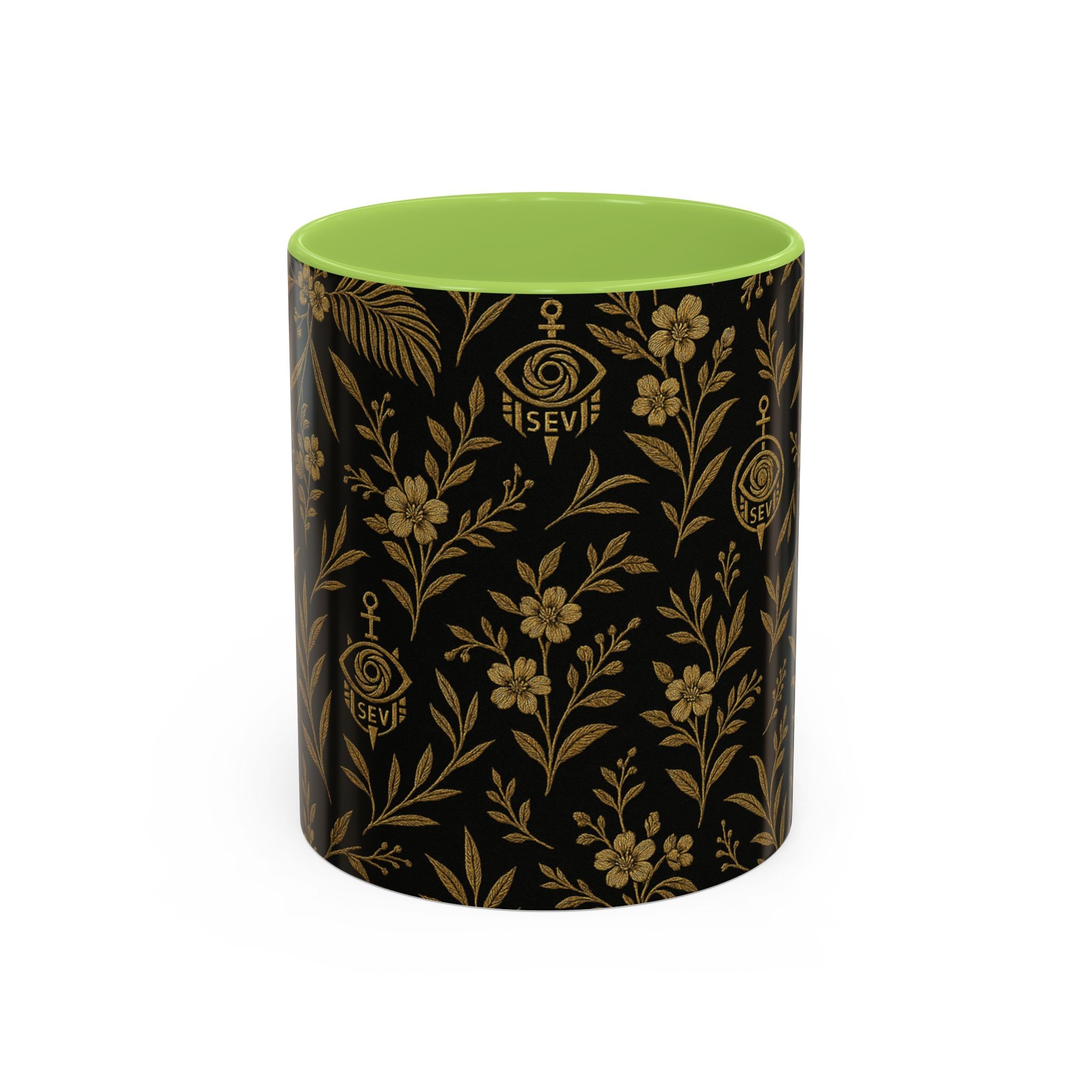 SEV ACCENT COFFEE MUG — TRUE NOIR RICH GOLD BOTANICAL — alternate view 16 of 68