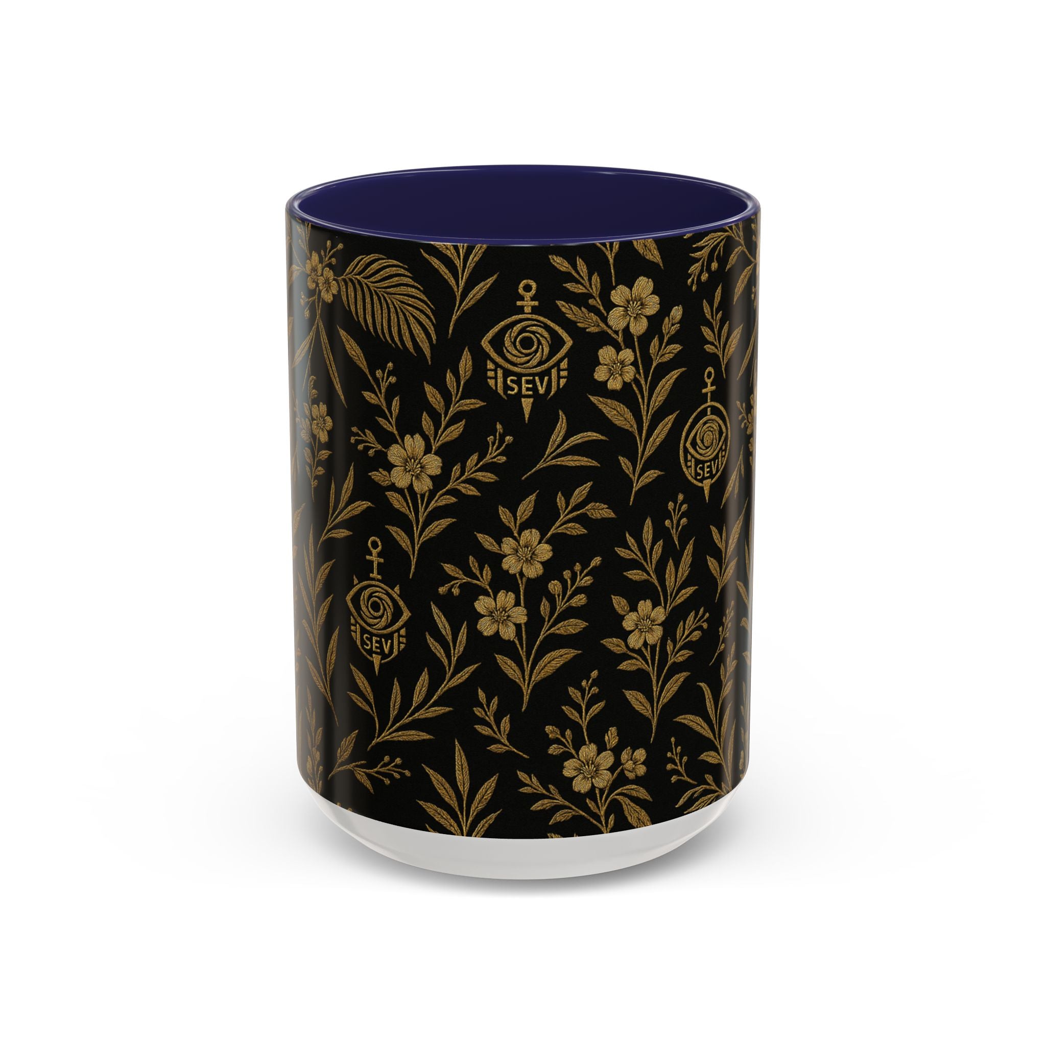 SEV ACCENT COFFEE MUG — TRUE NOIR RICH GOLD BOTANICAL — alternate view 7 of 68