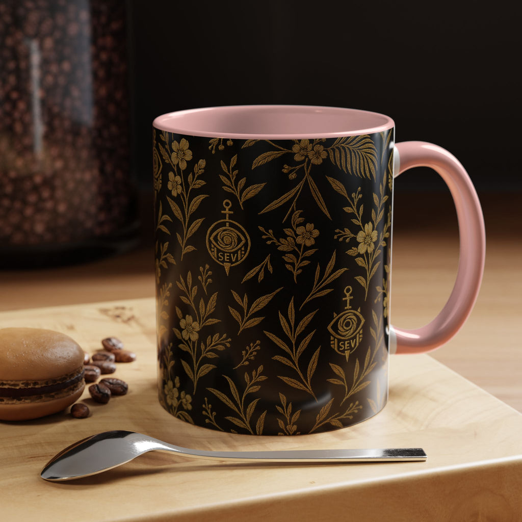 SEV ACCENT COFFEE MUG — TRUE NOIR RICH GOLD BOTANICAL — alternate view 26 of 68