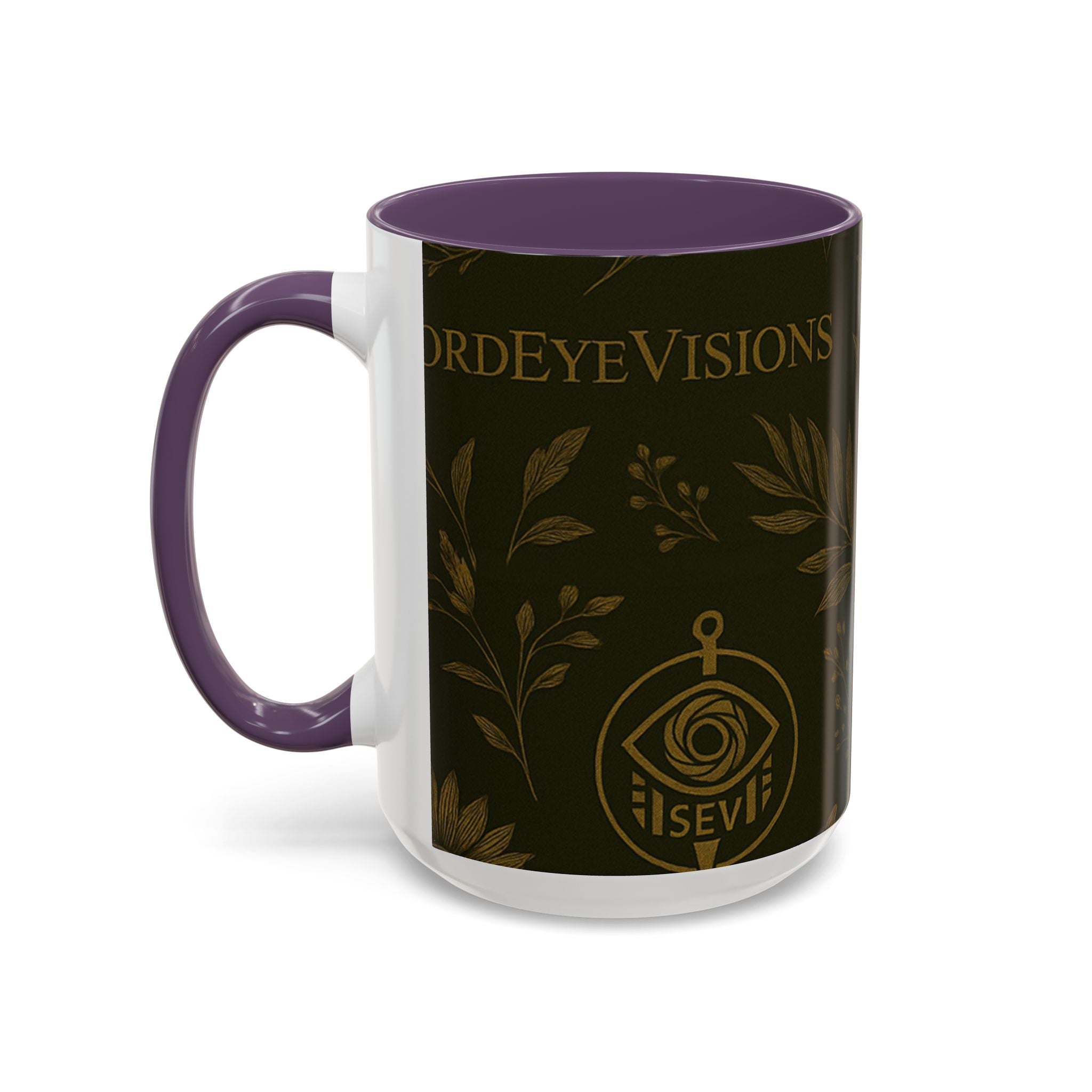 SEV ACCENT COFFEE MUG — DEEP OLIVE GOLD BOTANICAL — alternate view 66 of 68