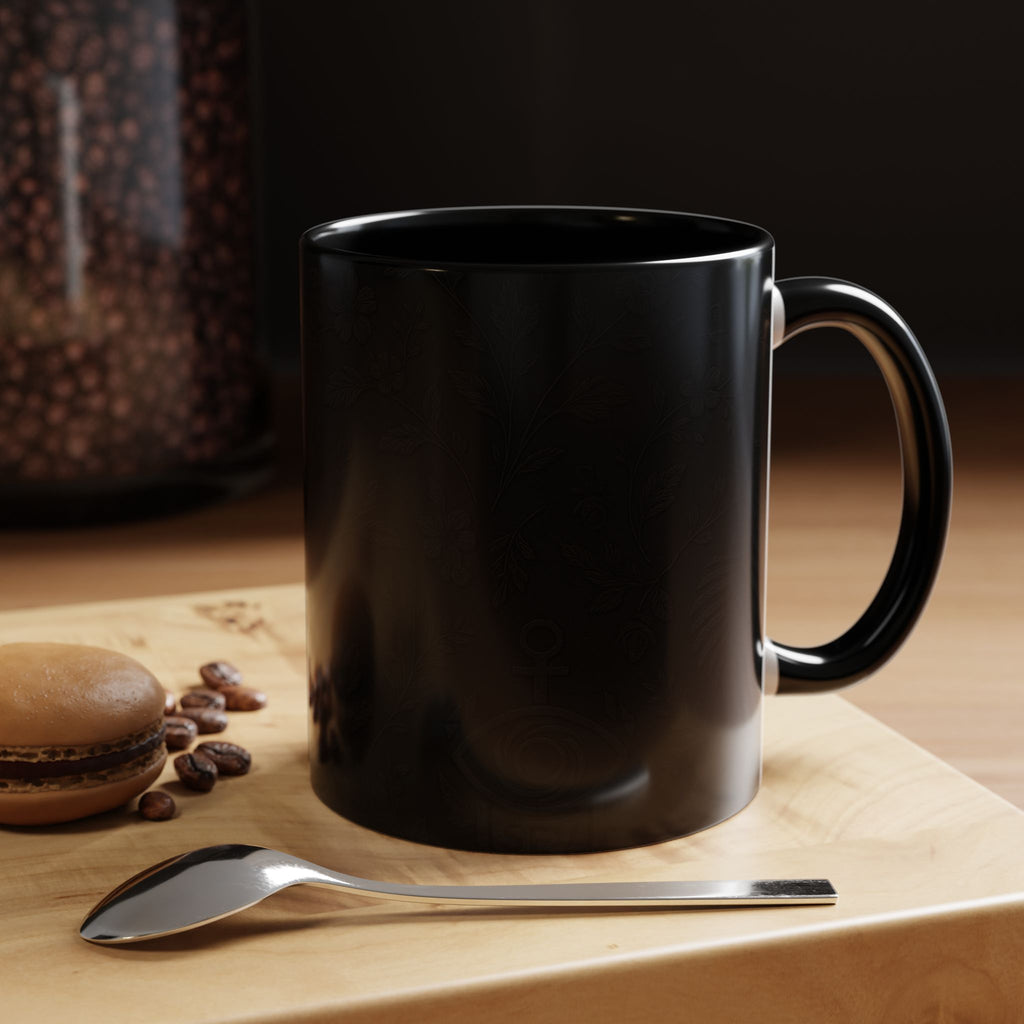 SEV ACCENT COFFEE MUG — NOIR GRAPHITE SUBTLE BOTANICAL — alternate view 1 of 68