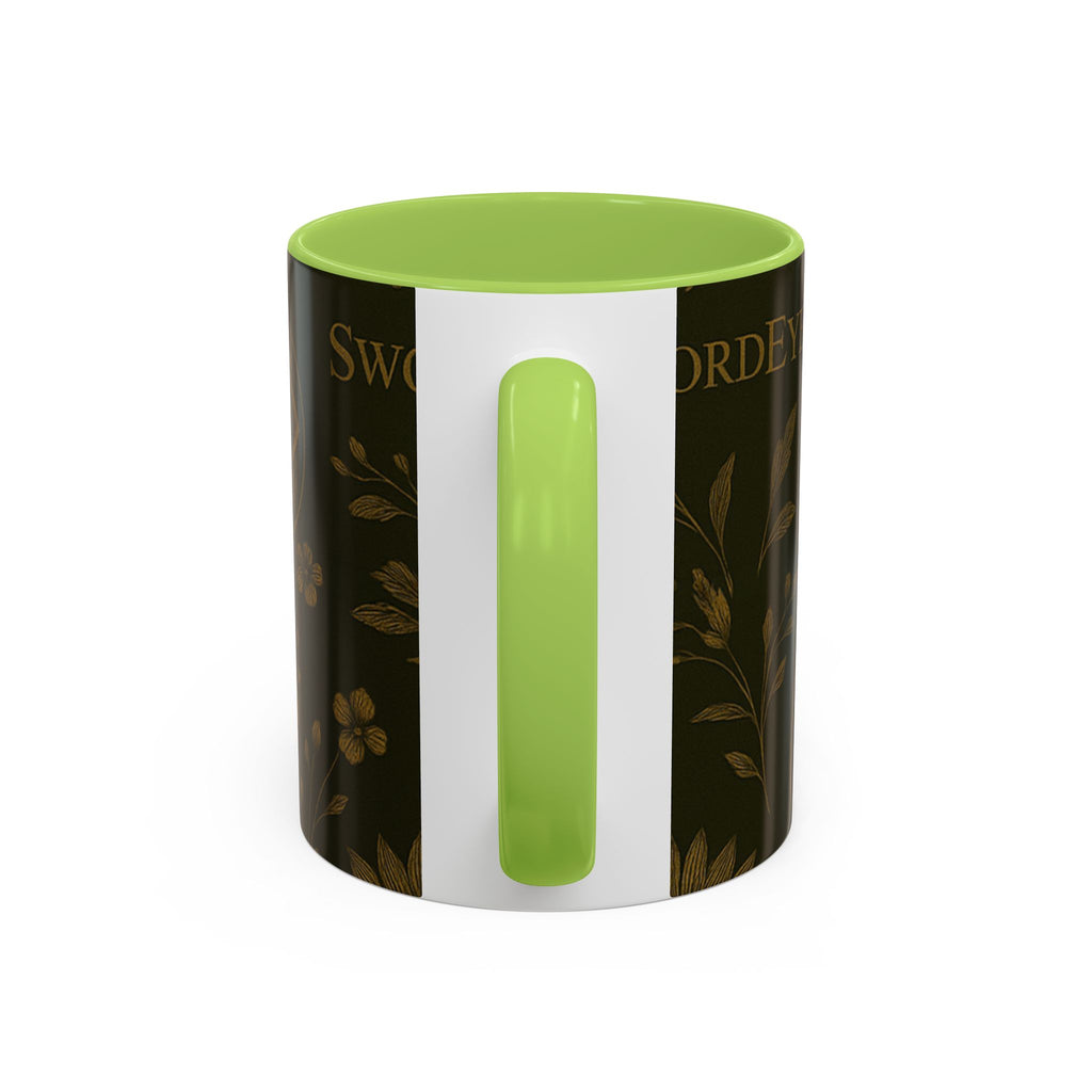 SEV ACCENT COFFEE MUG — DEEP OLIVE GOLD BOTANICAL — alternate view 61 of 68