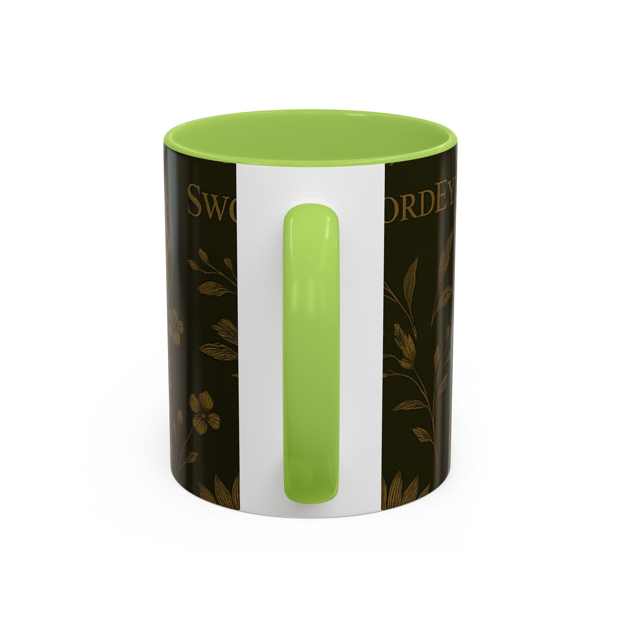 SEV ACCENT COFFEE MUG — DEEP OLIVE GOLD BOTANICAL — alternate view 61 of 68