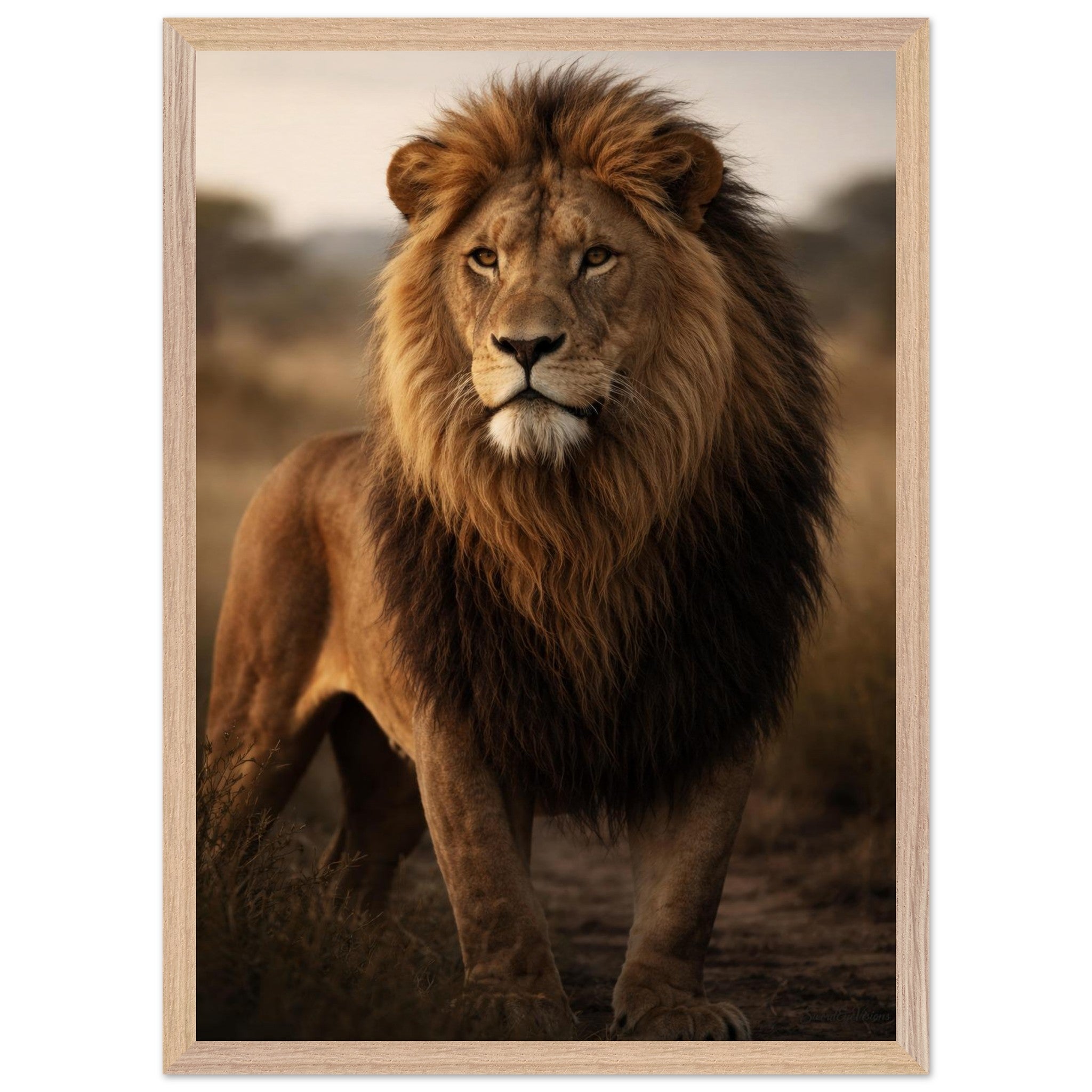 The Lion — Framed Fine Art Print — Premium Wooden Frame — alternate view 1 of 9