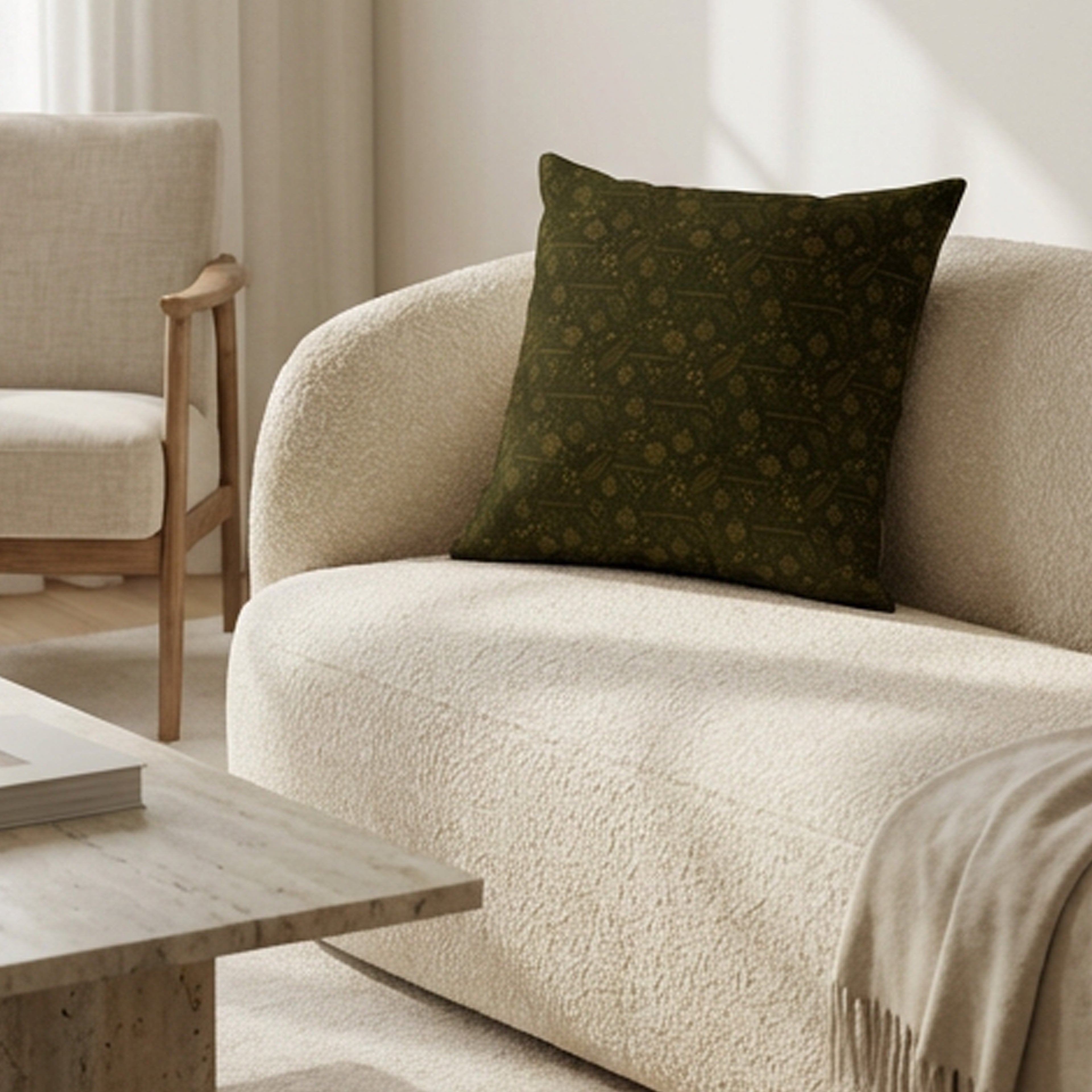 SEV Radical Capsule — Botanical Pattern Throw Pillow — alternate view 4 of 5