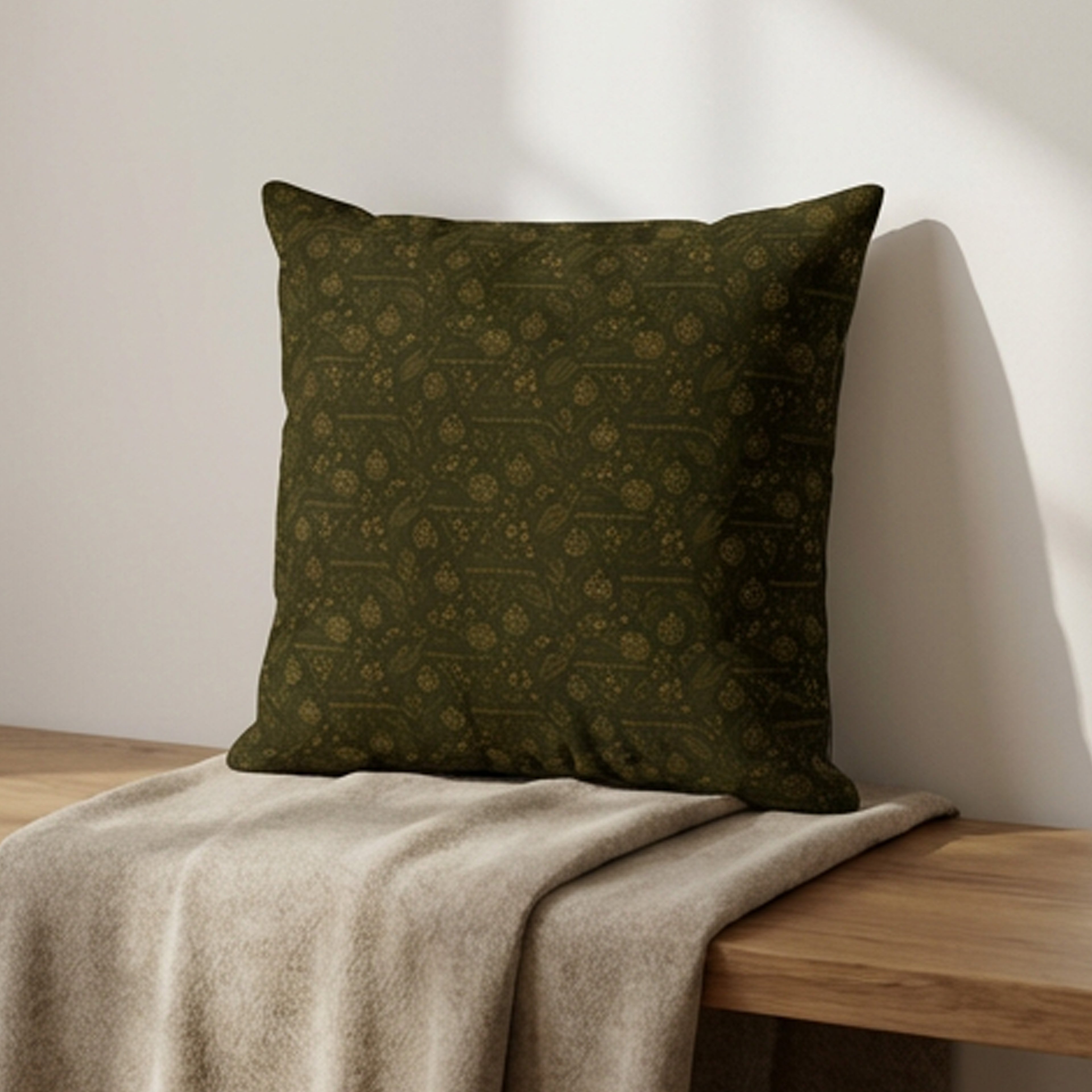 SEV Radical Capsule — Botanical Pattern Throw Pillow — alternate view 5 of 5
