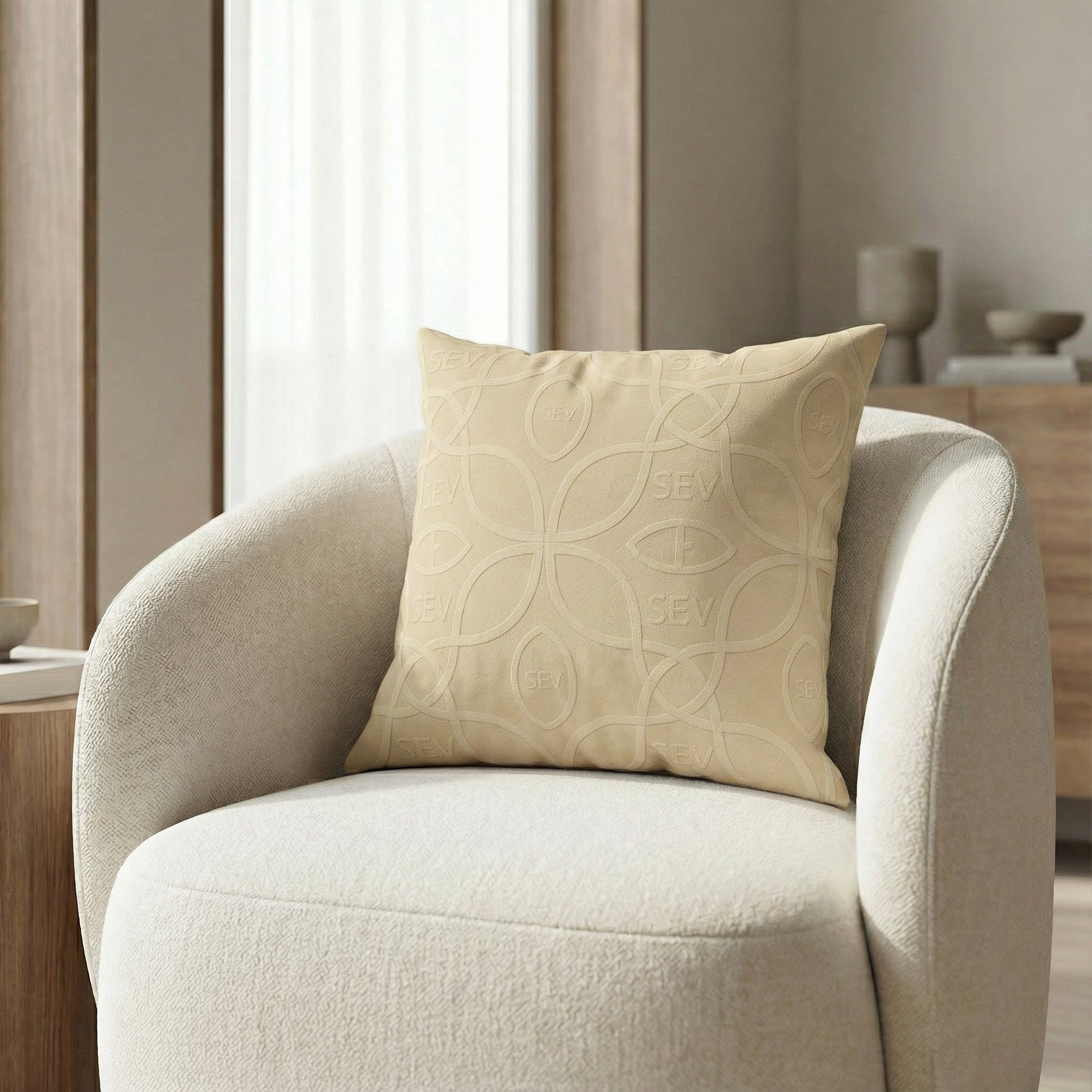 SEV Radical Capsule — Interlock Motif Throw Pillow — alternate view 4 of 6