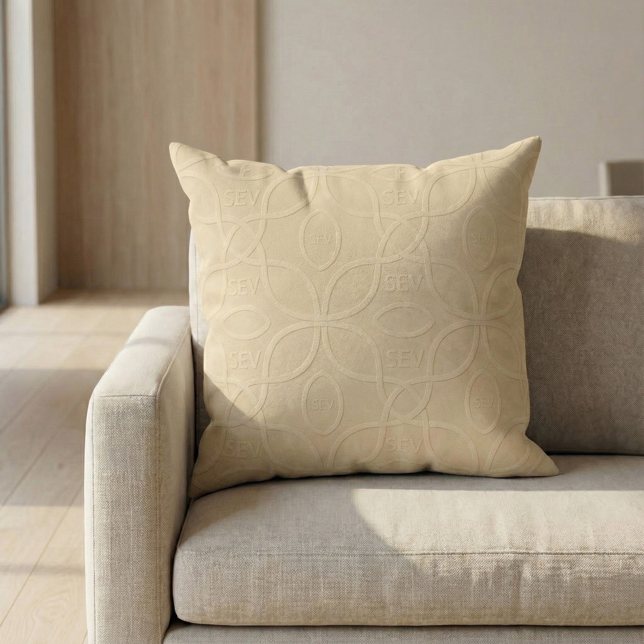 SEV Radical Capsule — Interlock Motif Throw Pillow — alternate view 1 of 6