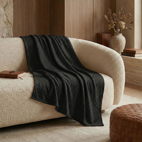 Classic Repeat Throw Blanket — Noir Graphite — alternate view 1 of 5