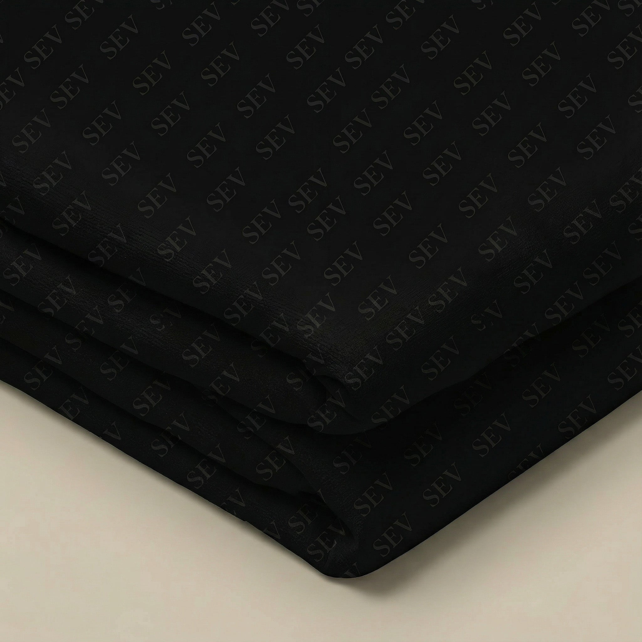 SEV Wordmark Repeat Throw Blanket — Noir Graphite — alternate view 2 of 5
