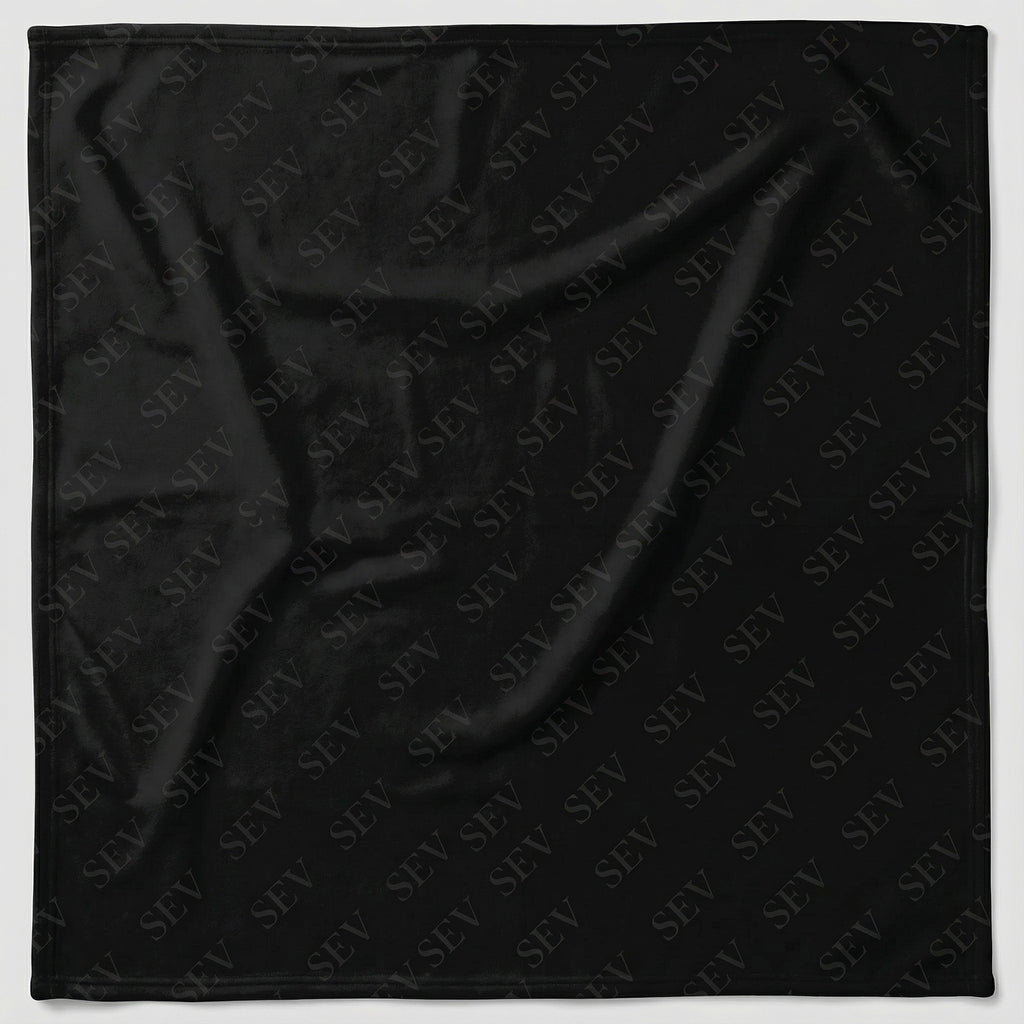 SEV Wordmark Repeat Throw Blanket — Noir Graphite — alternate view 3 of 5
