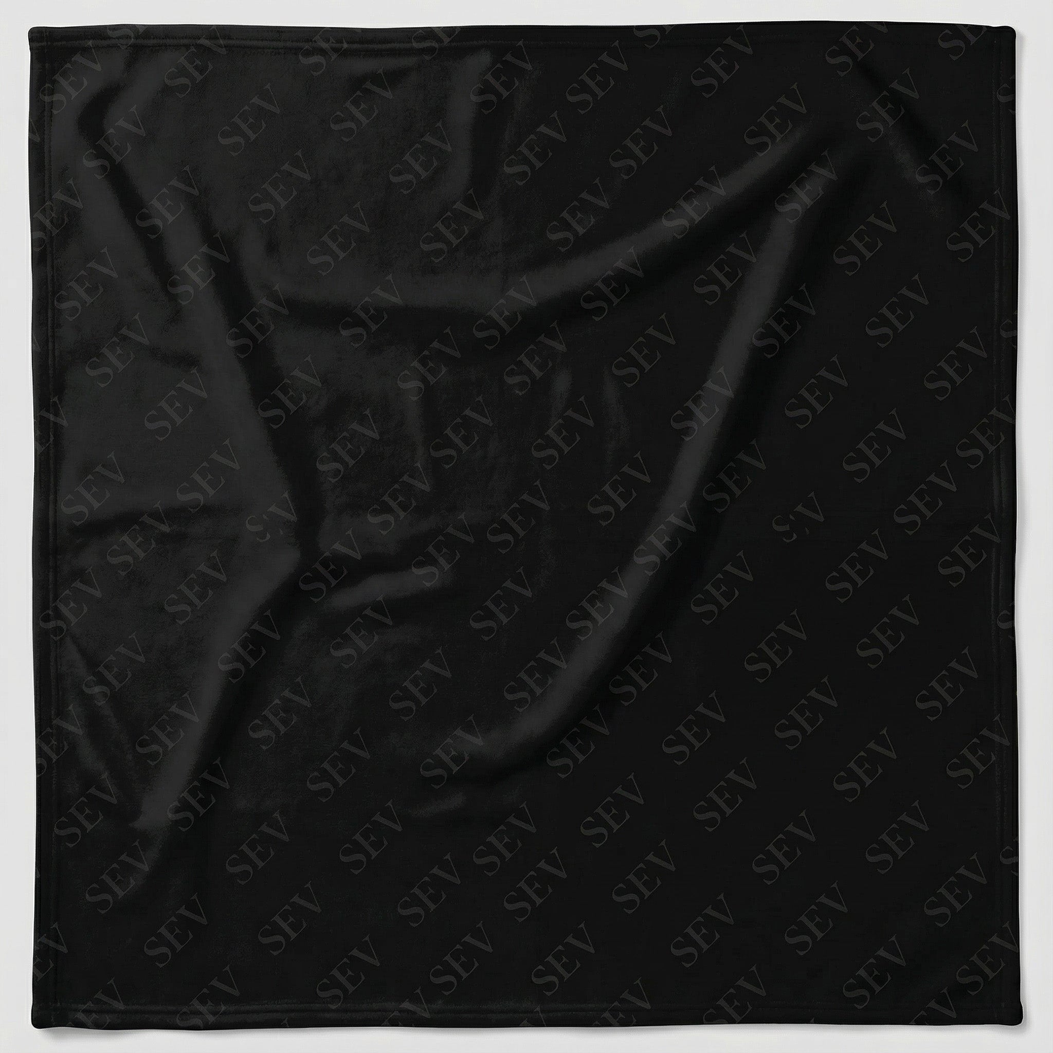 SEV Wordmark Repeat Throw Blanket — Noir Graphite — alternate view 3 of 5