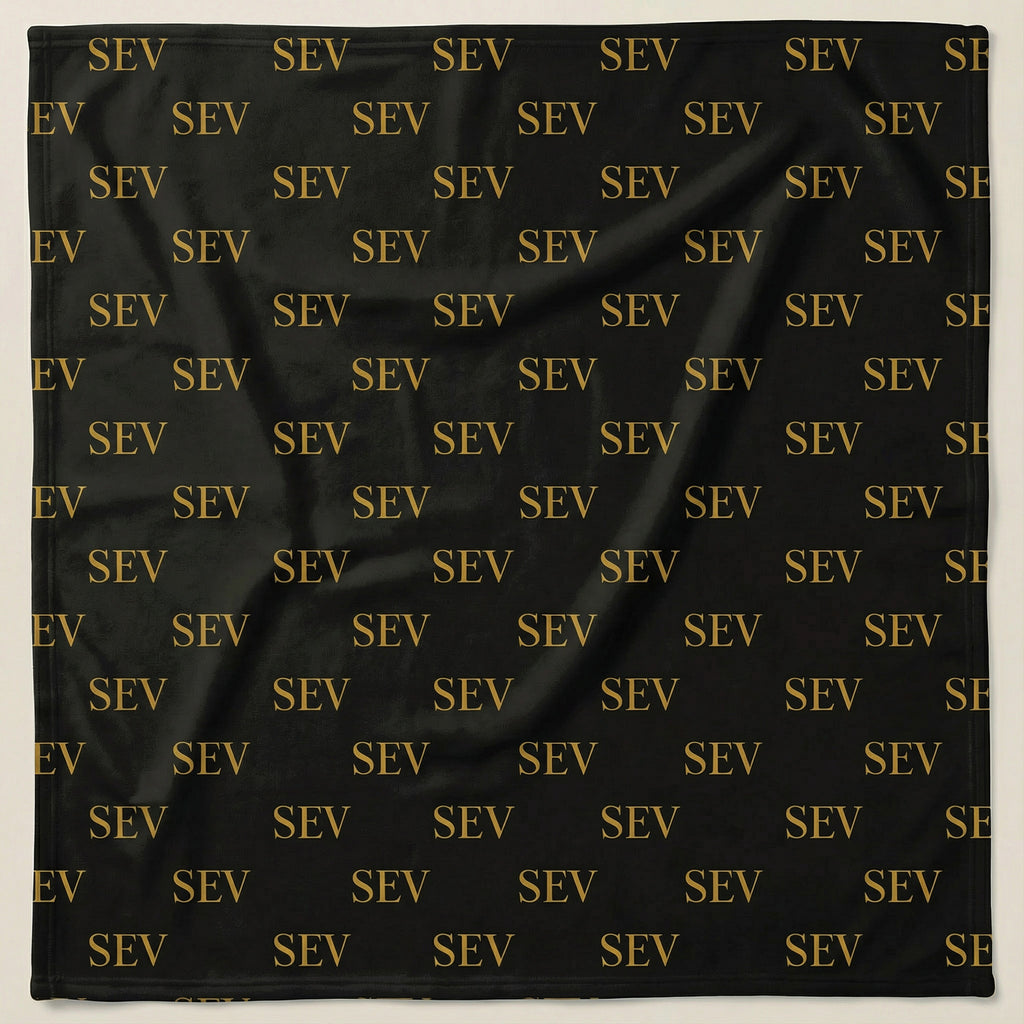 Luxury Classic Repeat Throw Blanket – Noir Graphite Gold — alternate view 3 of 5