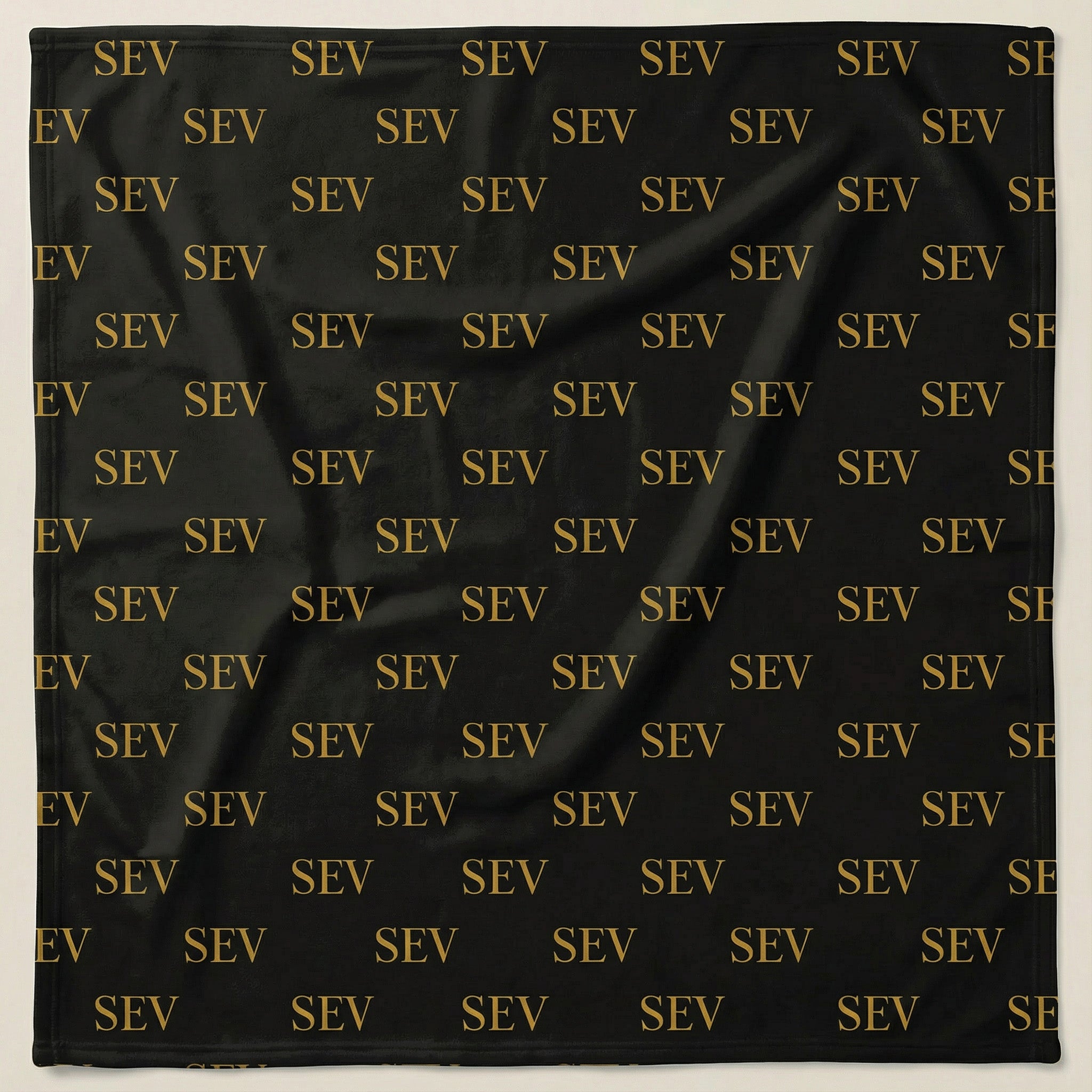 Luxury Classic Repeat Throw Blanket – Noir Graphite Gold — alternate view 3 of 5
