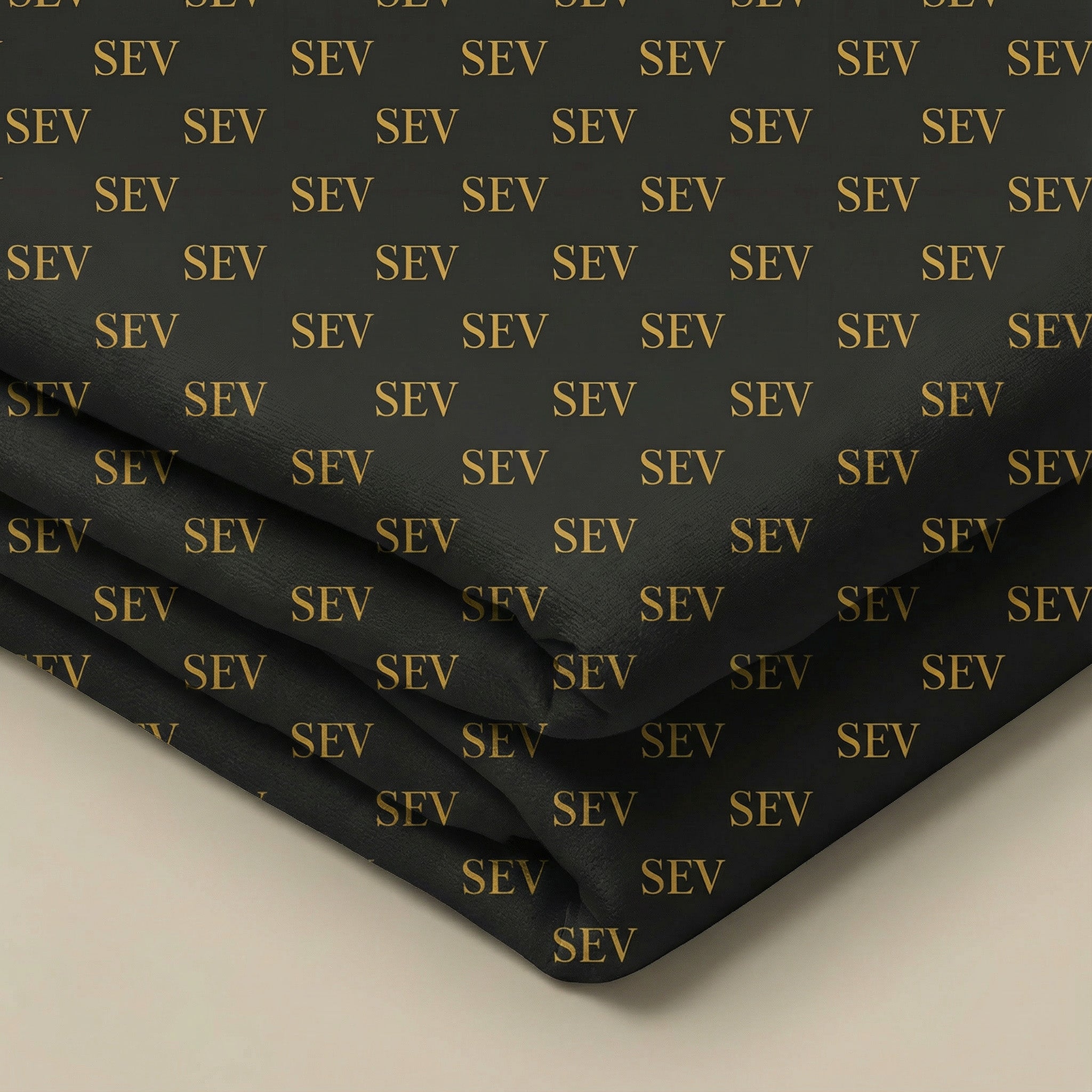 Luxury Classic Repeat Throw Blanket – Noir Graphite Gold — alternate view 4 of 5