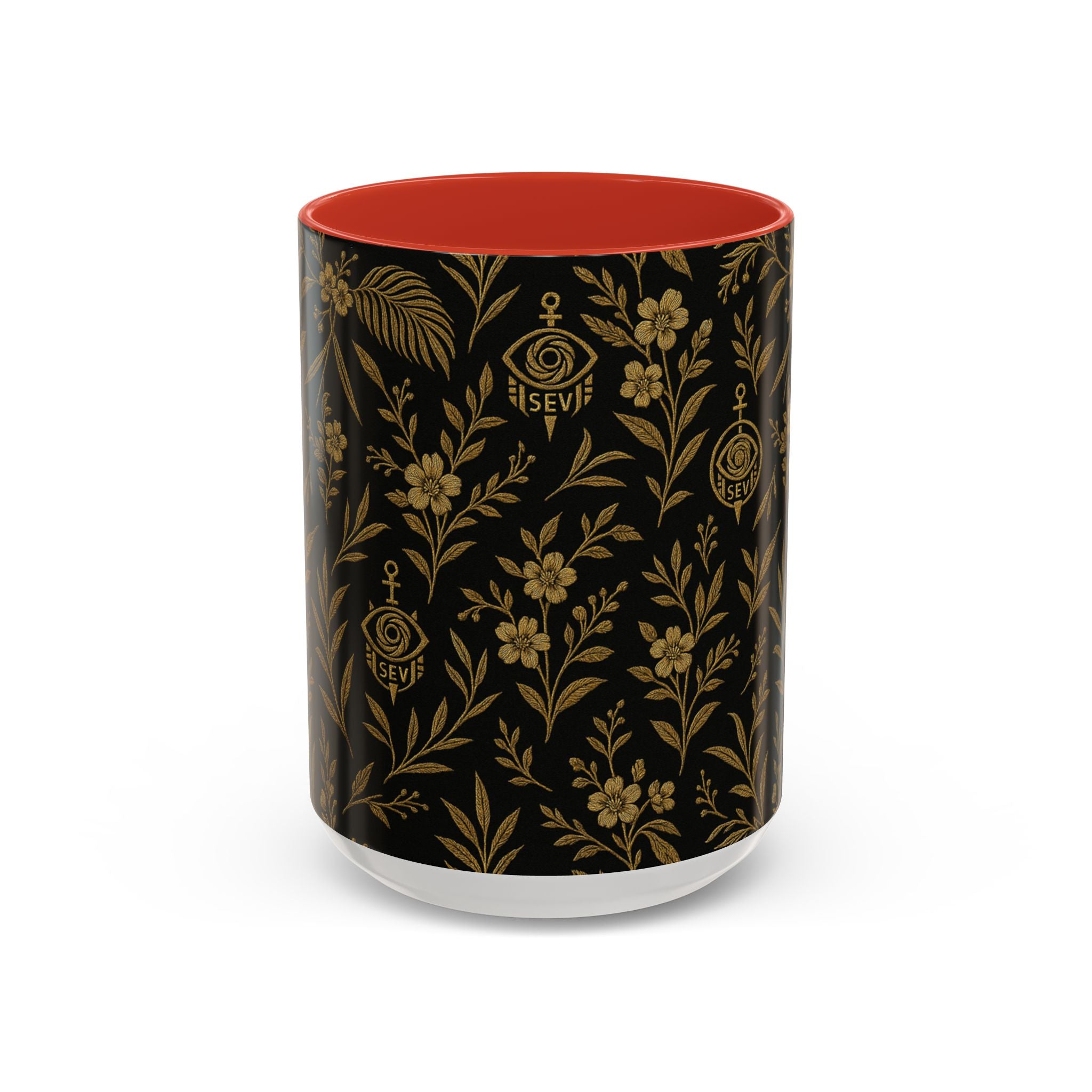 SEV ACCENT COFFEE MUG — TRUE NOIR RICH GOLD BOTANICAL — alternate view 9 of 68