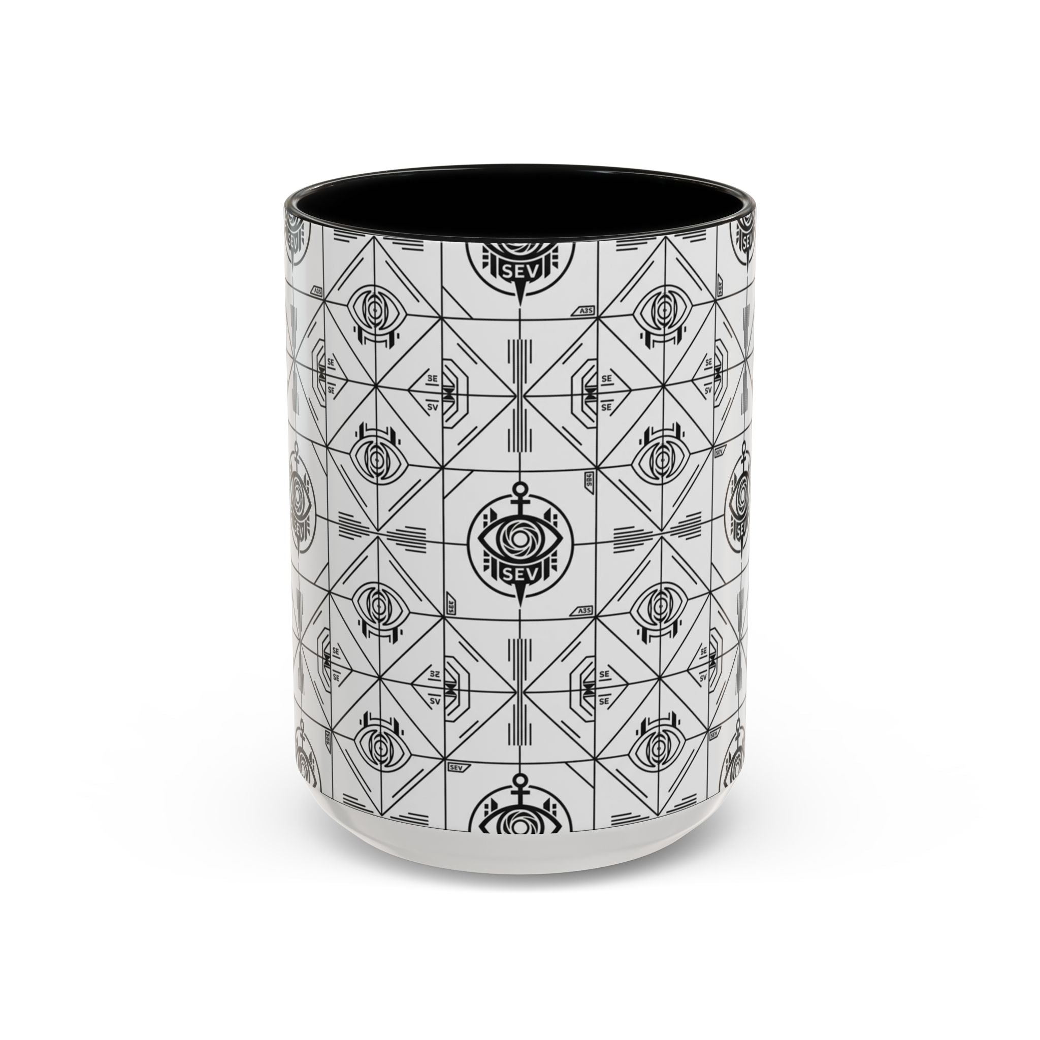 SEV ACCENT COFFEE MUG — PRECISION MONO BLACK — alternate view 6 of 68