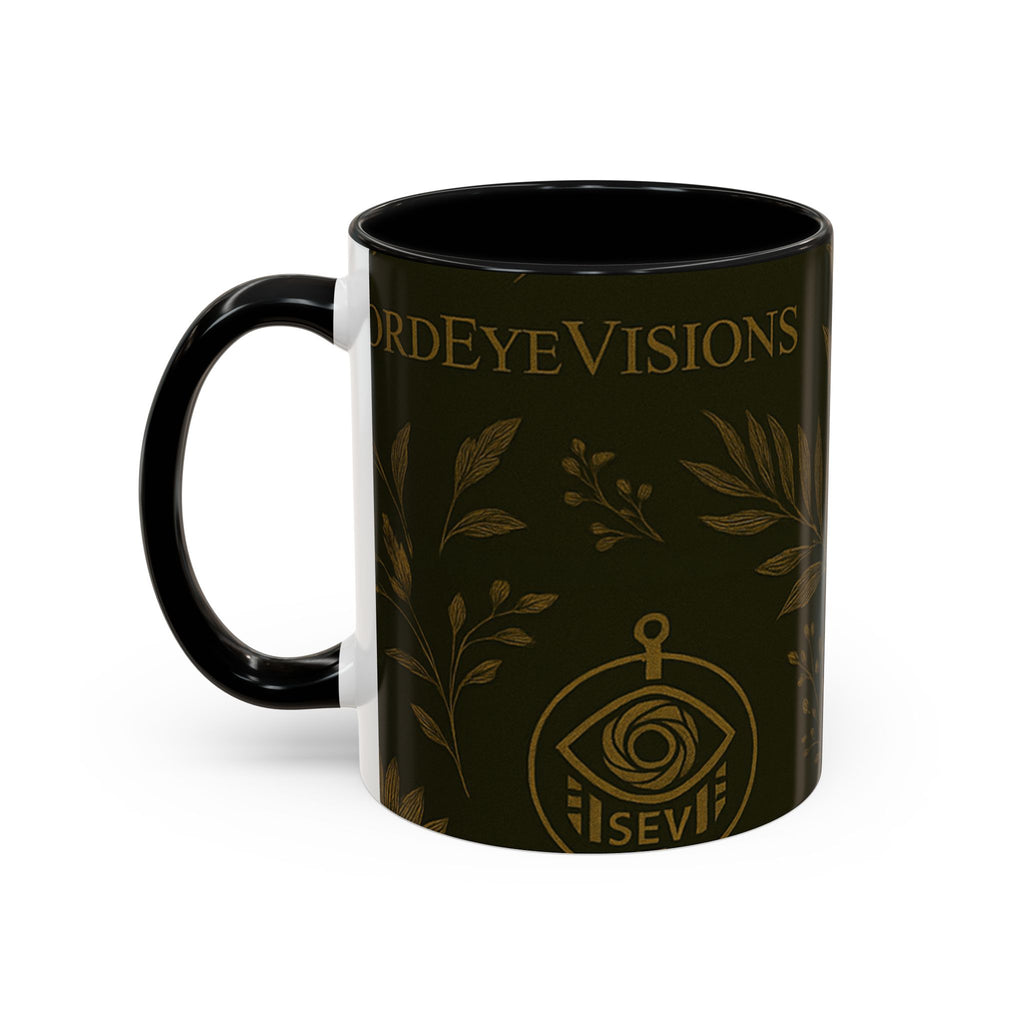 SEV ACCENT COFFEE MUG — DEEP OLIVE GOLD BOTANICAL — alternate view 19 of 68