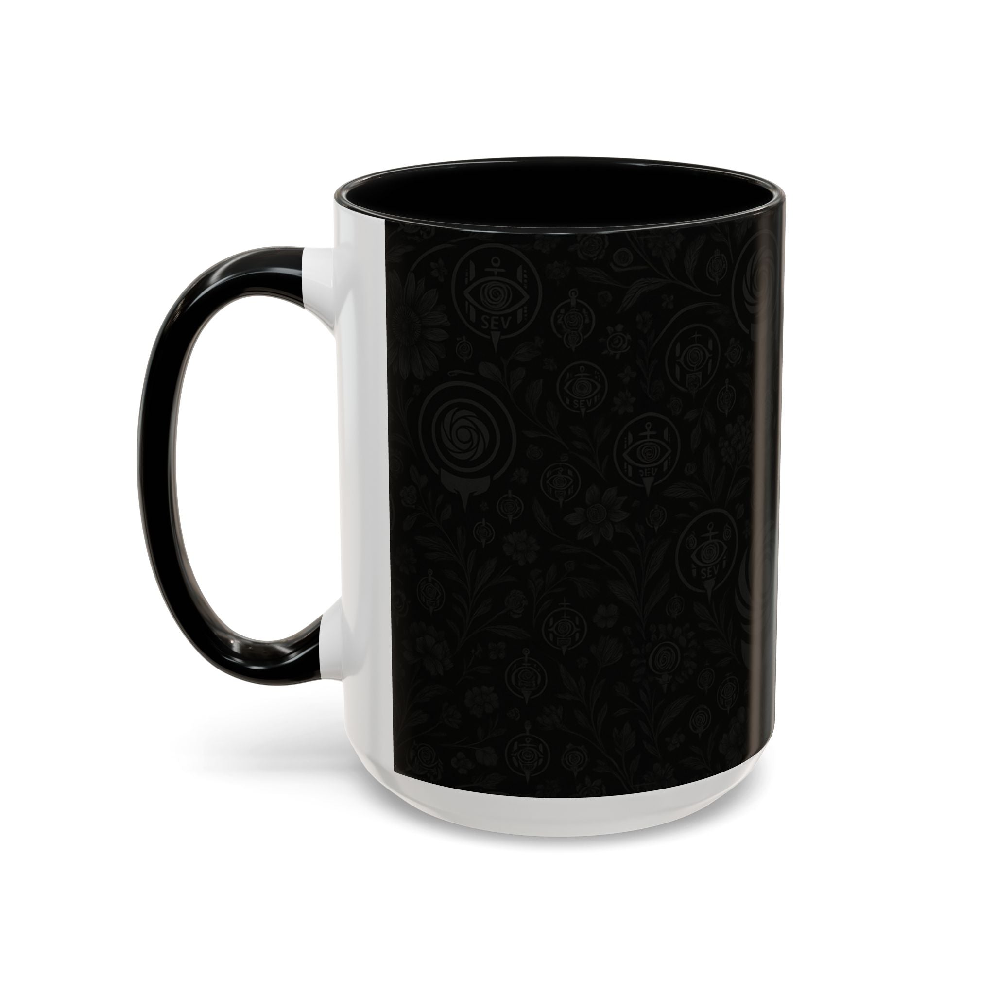 SEV ACCENT COFFEE MUG — COOL NOIR GRAPHITE FLORAL — alternate view 30 of 68