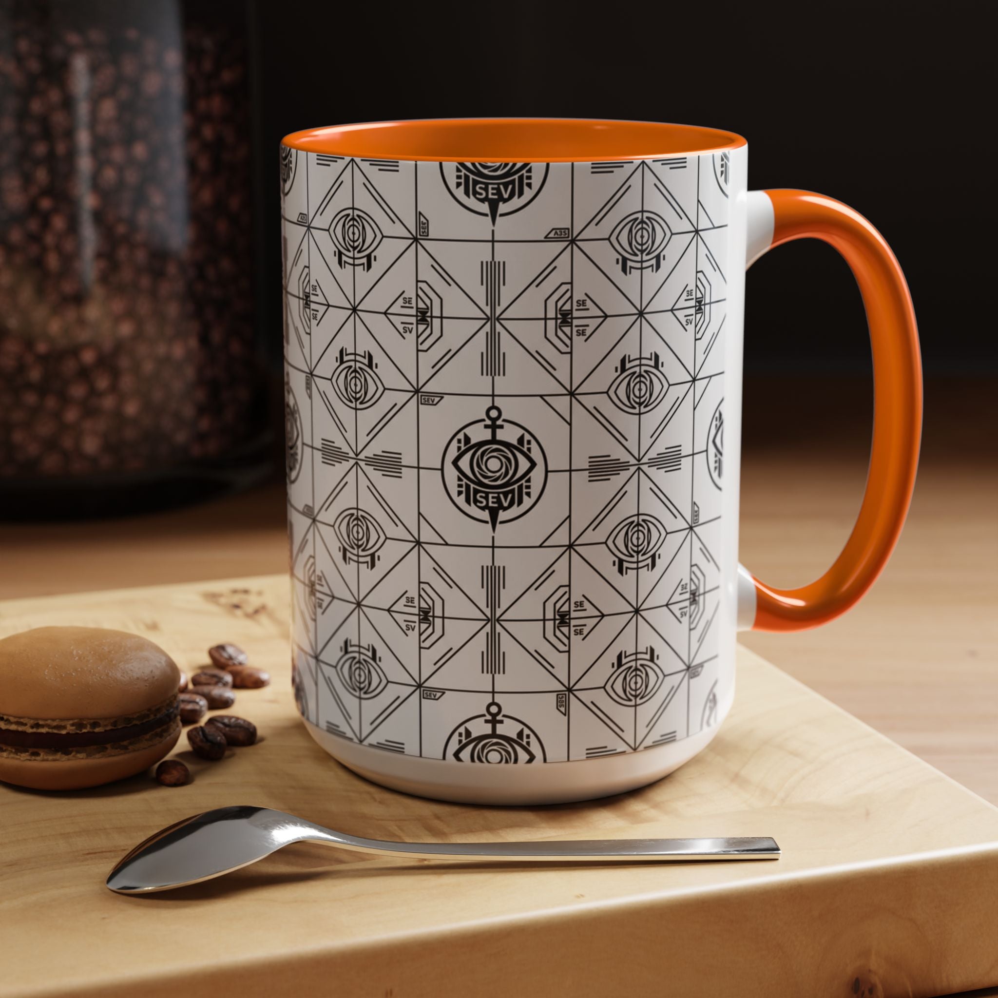 SEV ACCENT COFFEE MUG — PRECISION MONO BLACK — alternate view 56 of 68