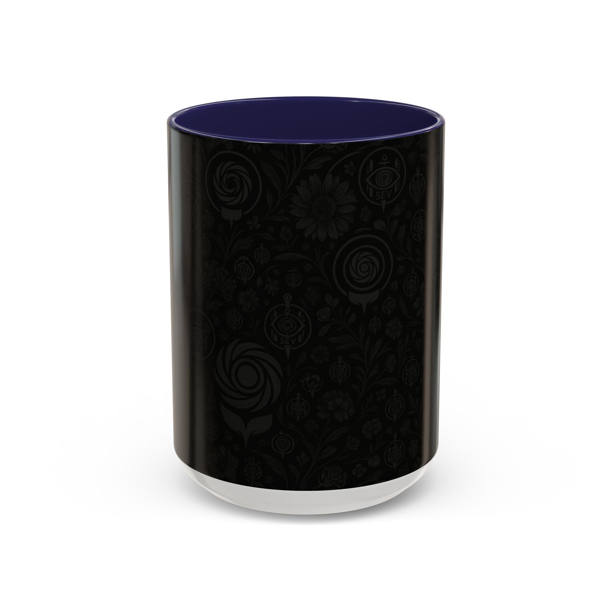 SEV ACCENT COFFEE MUG — COOL NOIR GRAPHITE FLORAL — alternate view 7 of 68