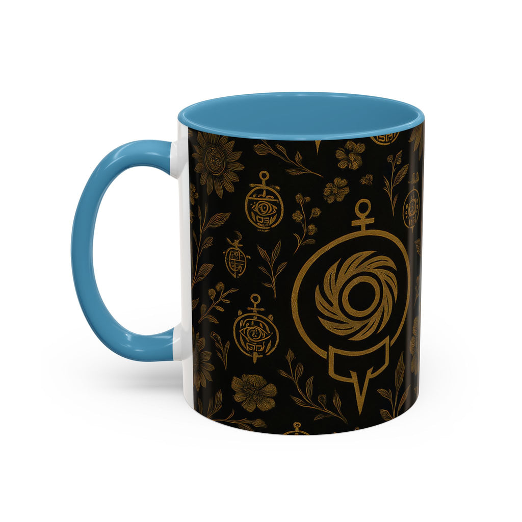 SEV ACCENT COFFEE MUG — NOIR GRAPHITE DEEP ANTIQUE GOLD FLORAL — alternate view 42 of 68
