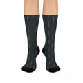 Noir Graphite Gold Socks — SEV Negative Space Wordmark — alternate view 1 of 4