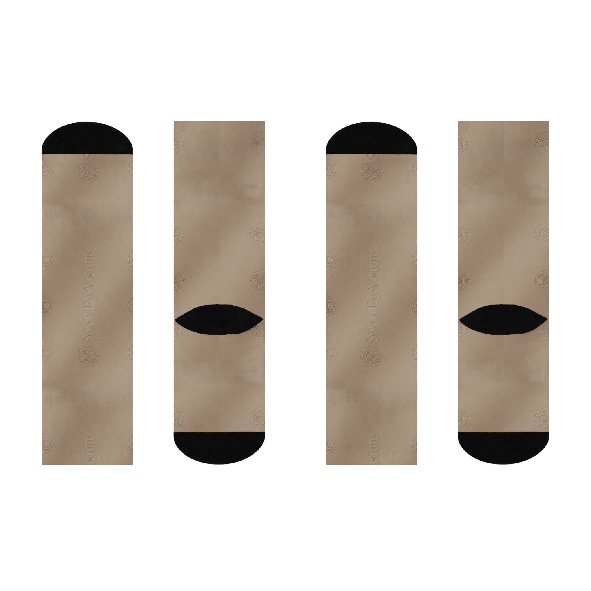 Refined Taupe Neutral Socks — SEV Raised Relief V1 — alternate view 3 of 4