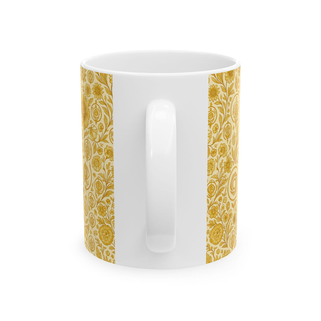 SEV CERAMIC MUG — GOLDCREAM FLORAL (LARGE SCALE) — alternate view 4 of 7