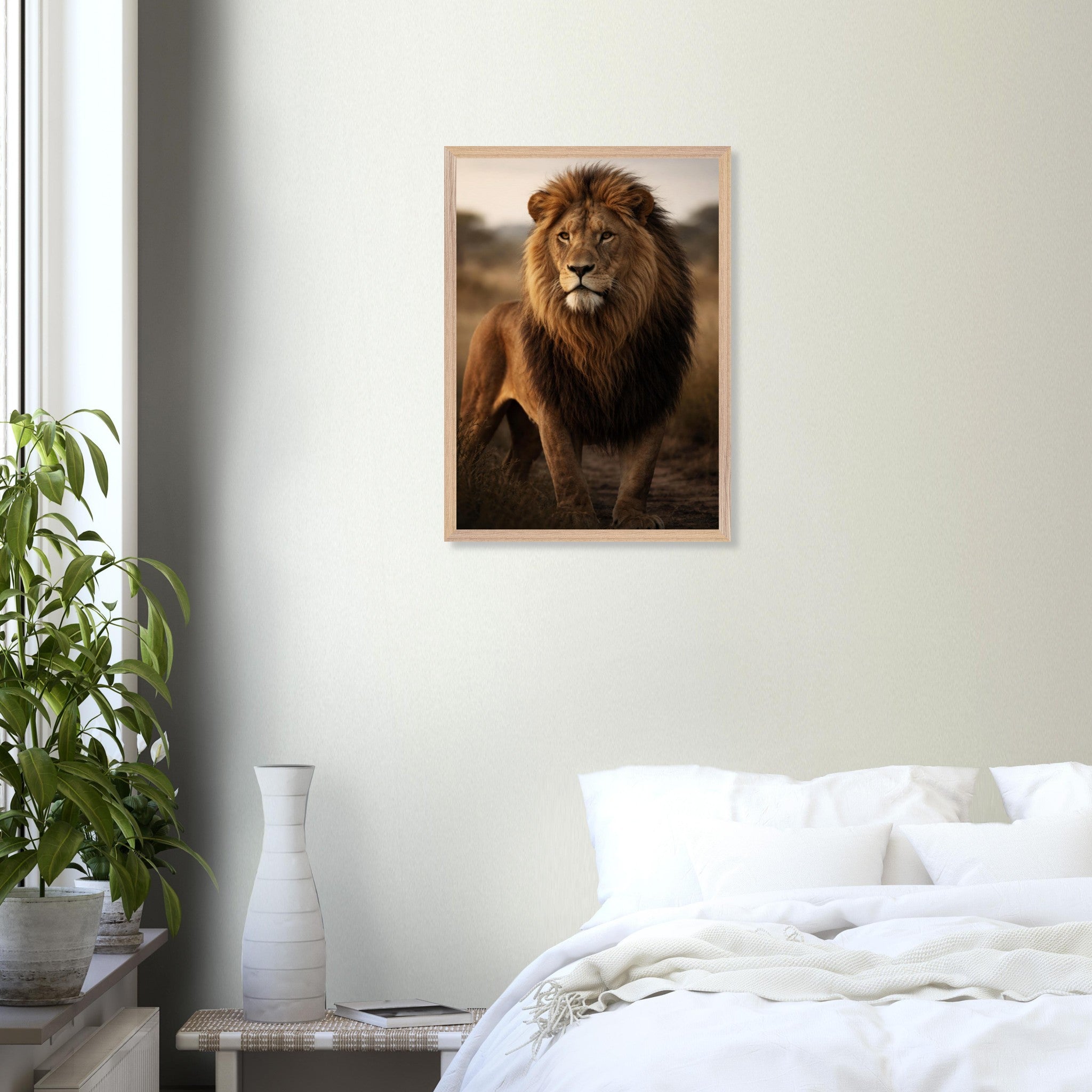 The Lion — Framed Fine Art Print — Premium Wooden Frame — alternate view 6 of 9